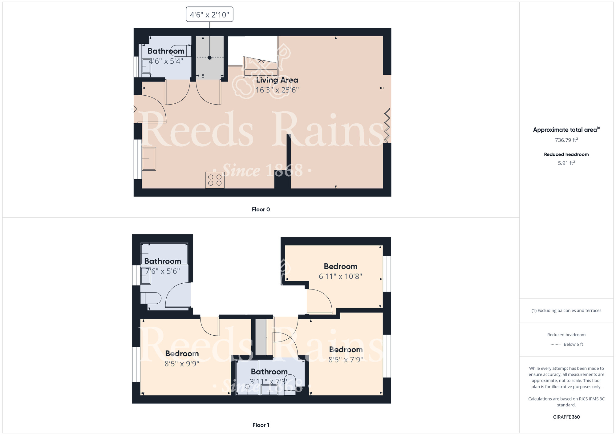 Floorplan of 3 bedroom Semi Detached House for sale, Pilkington Close, Stockton-on-Tees, Durham, TS19