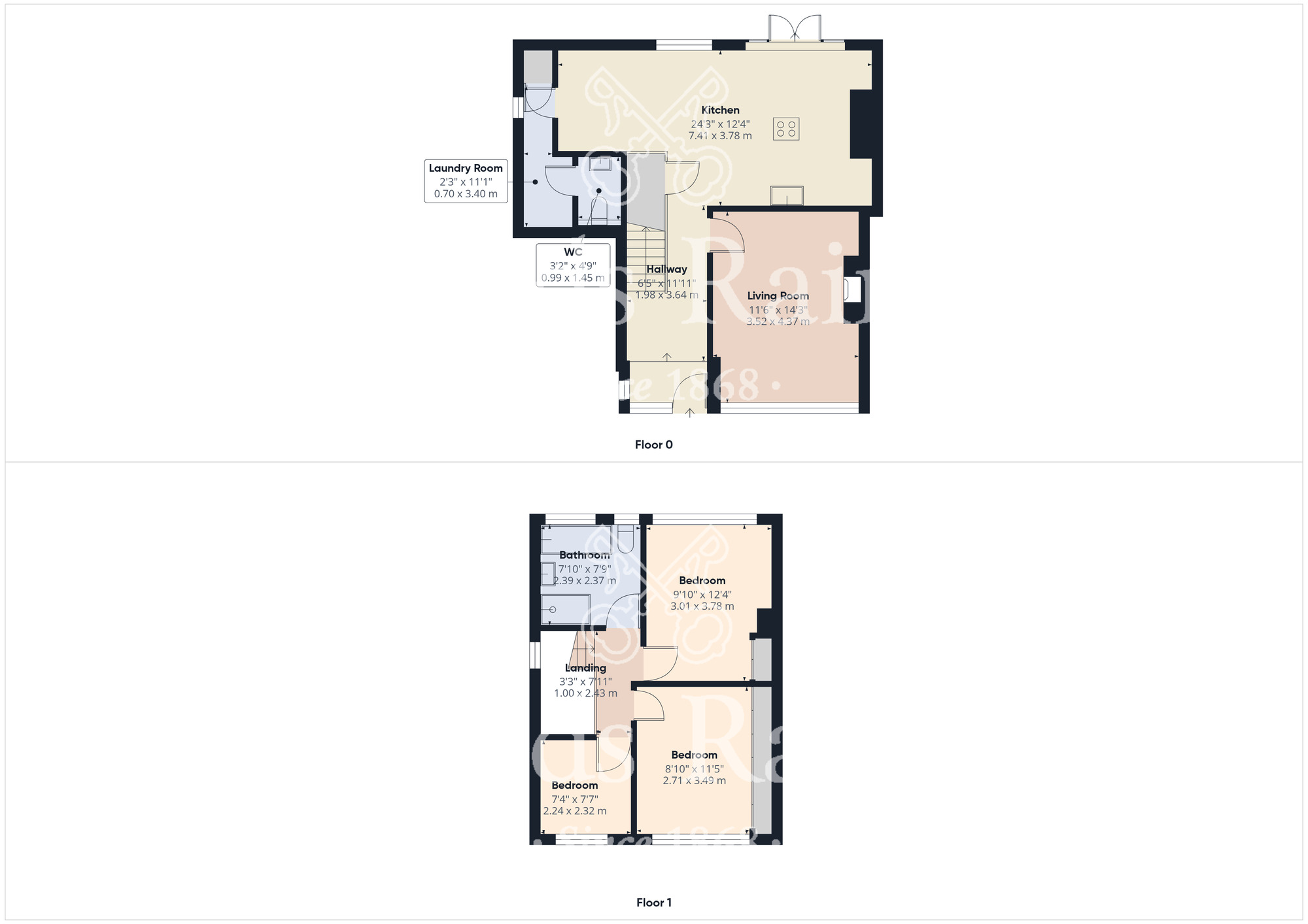Floorplan of 3 bedroom Semi Detached House for sale, Autumn Grove, Stockton-on-Tees, Durham, TS19