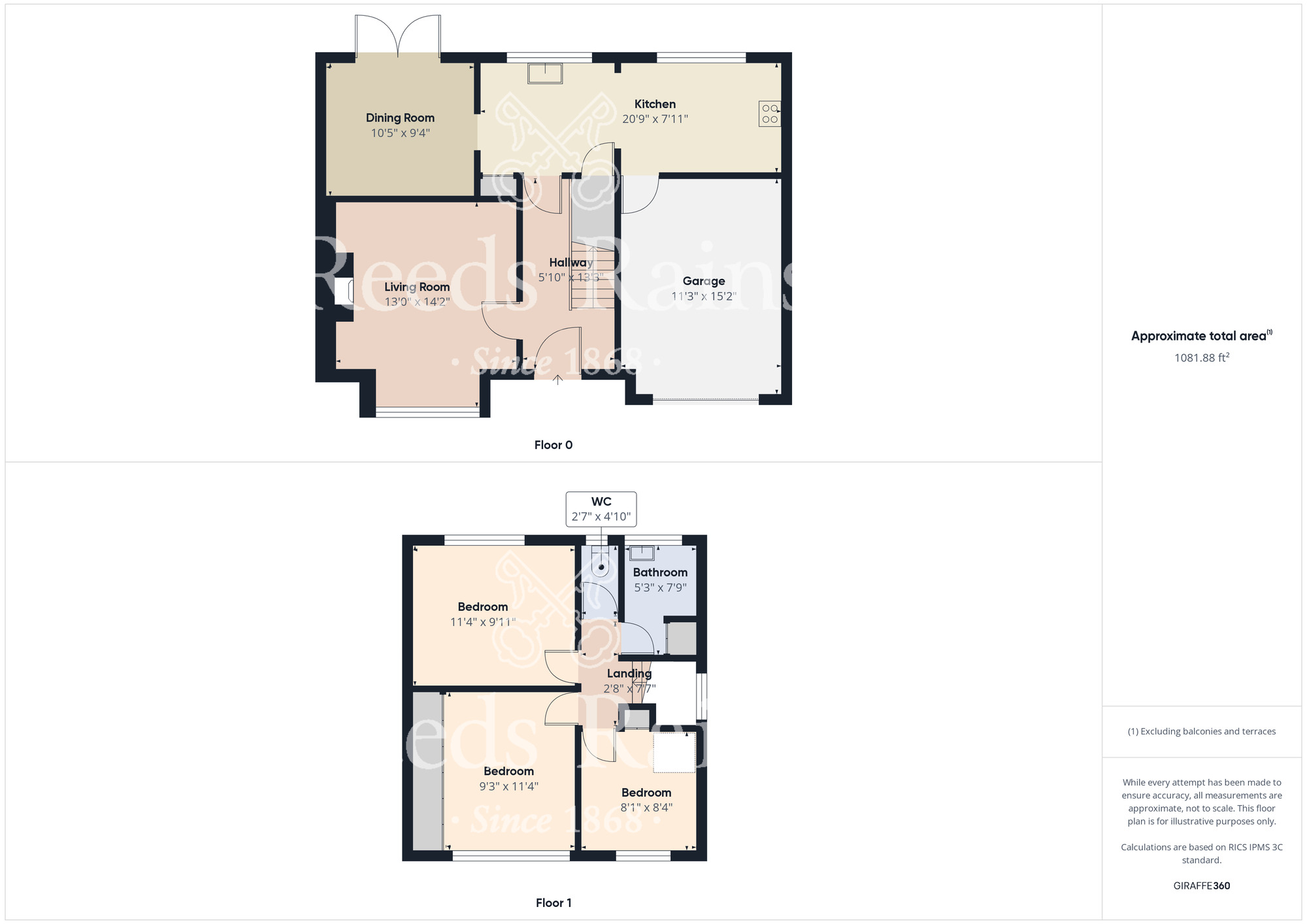 Floorplan of 3 bedroom Semi Detached House for sale, Romsey Road, Stockton-on-Tees, Durham, TS19