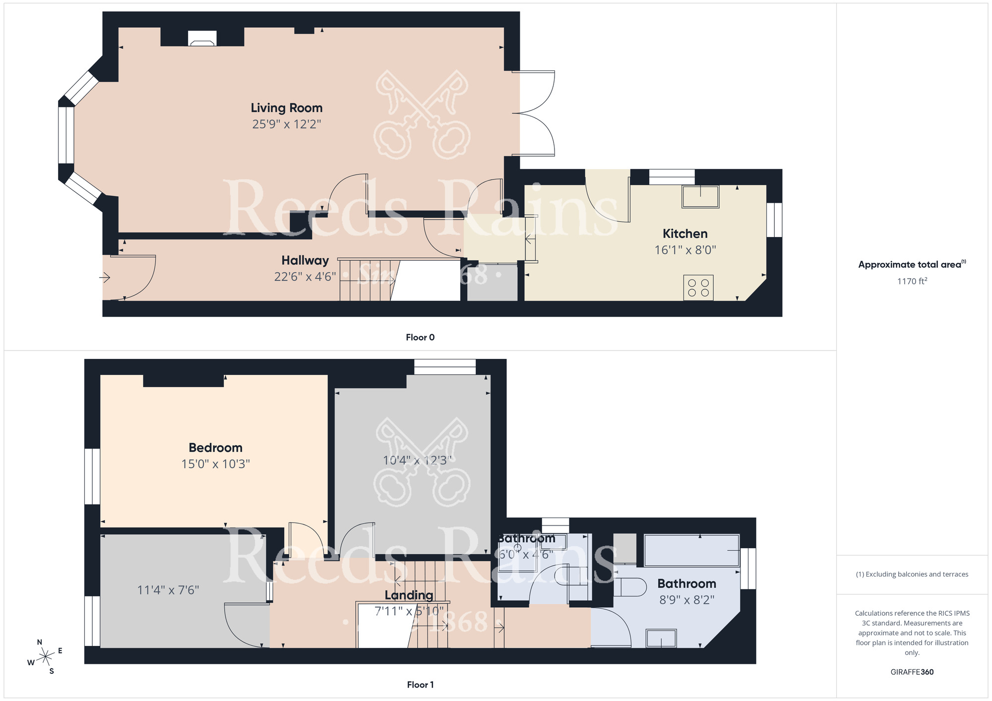 Floorplan of 3 bedroom Semi Detached House for sale, Stanhope Road, Stockton-on-Tees, Durham, TS18