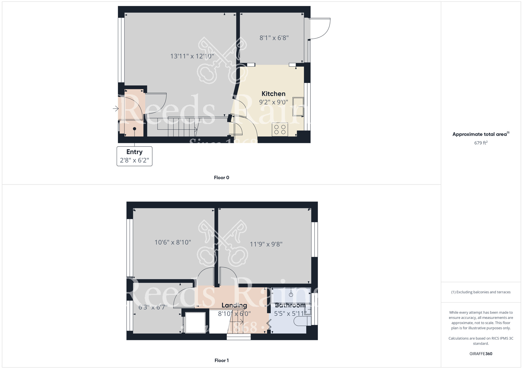 Floorplan of 3 bedroom Semi Detached House for sale, Surbiton Road, Stockton-on-Tees, Durham, TS18