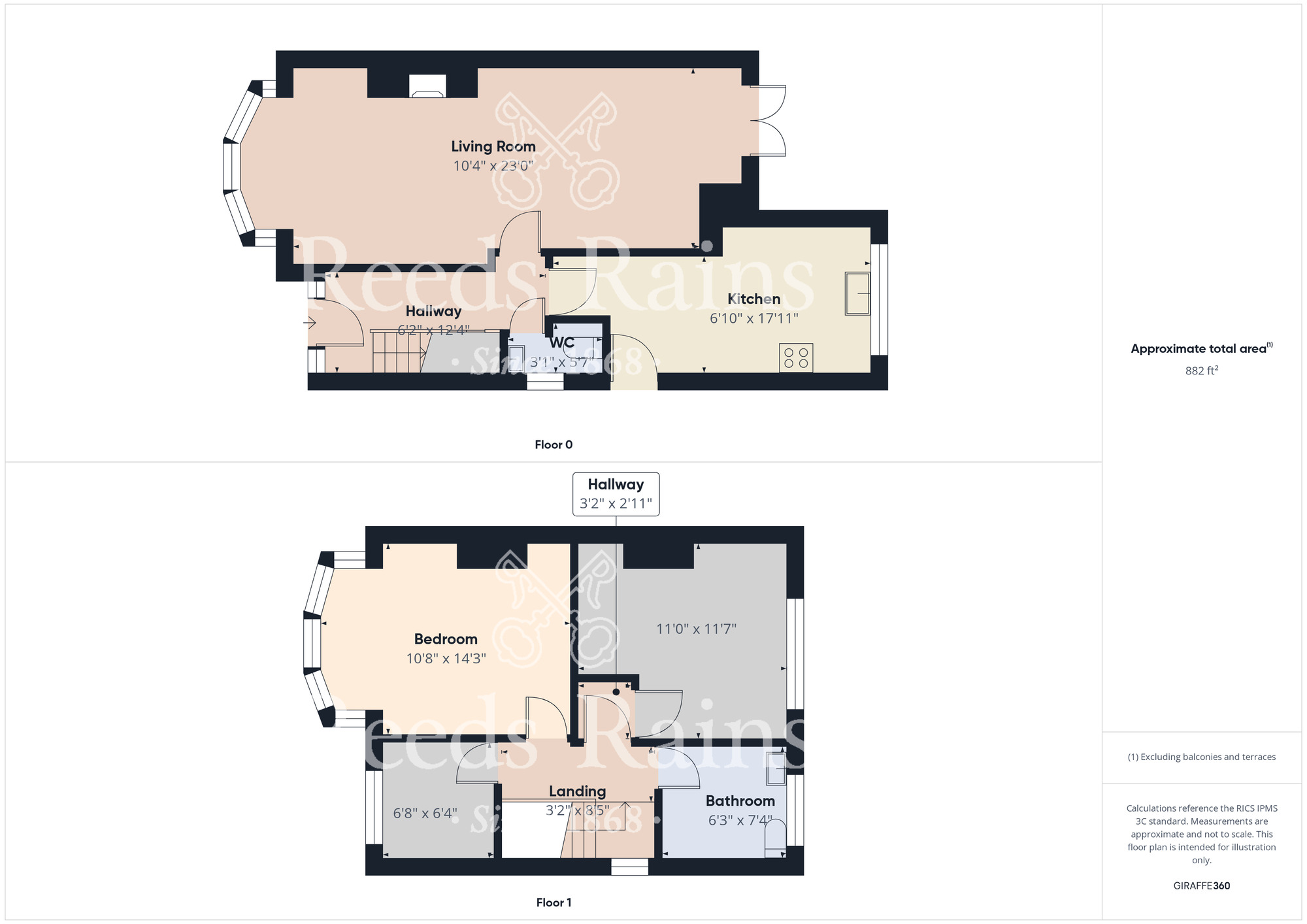 Floorplan of 3 bedroom Semi Detached House for sale, Swale Avenue, Thornaby, Durham, TS17