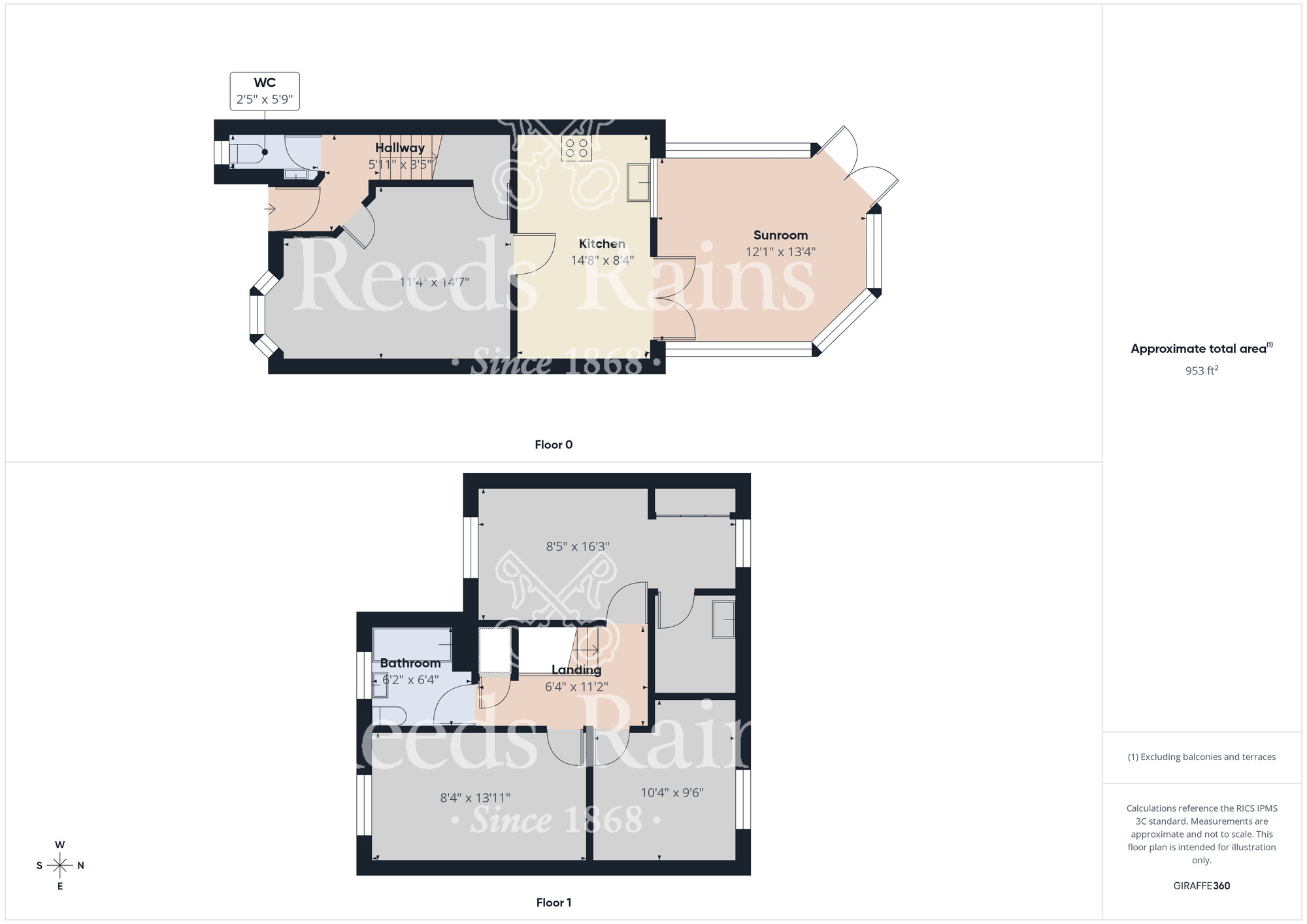 Floorplan of 3 bedroom Semi Detached House to rent, Beacons Lane, Ingleby Barwick, Durham, TS17