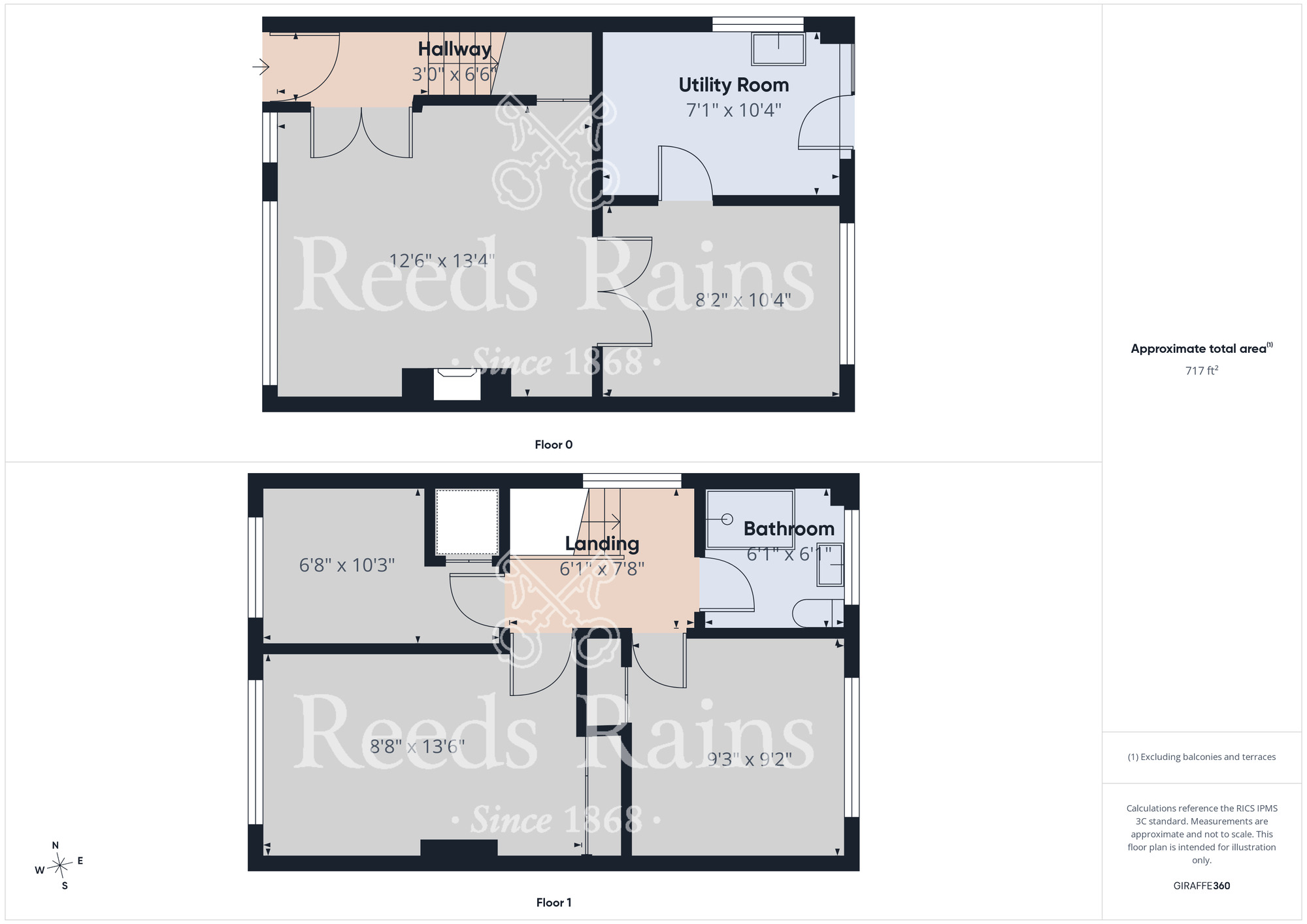 Floorplan of 3 bedroom Semi Detached House to rent, Selwyn Drive, Stockton-on-Tees, Durham, TS19