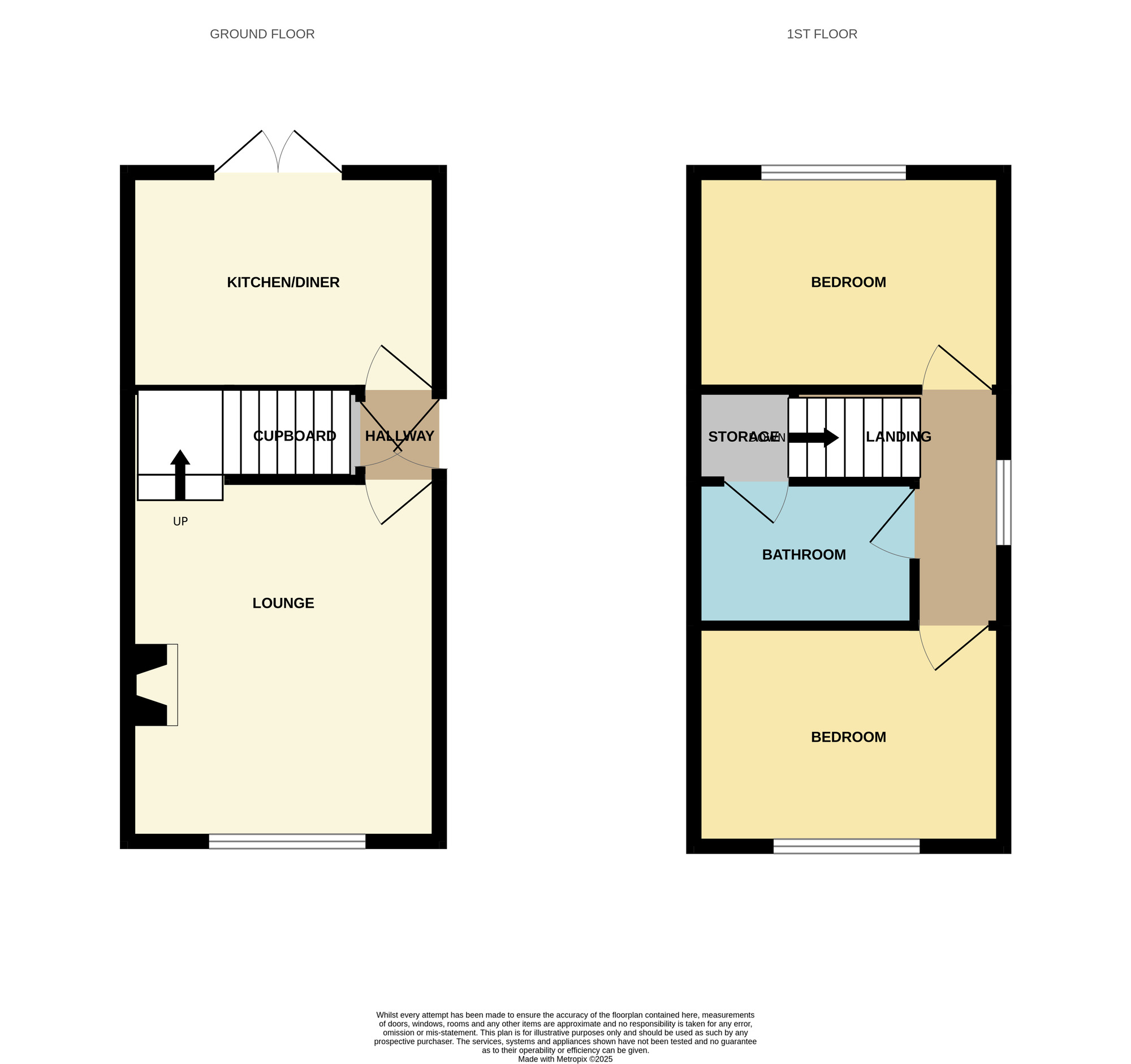 Floorplan of 2 bedroom Semi Detached House to rent, Hickling Grove, Stockton-on-Tees, Durham, TS19
