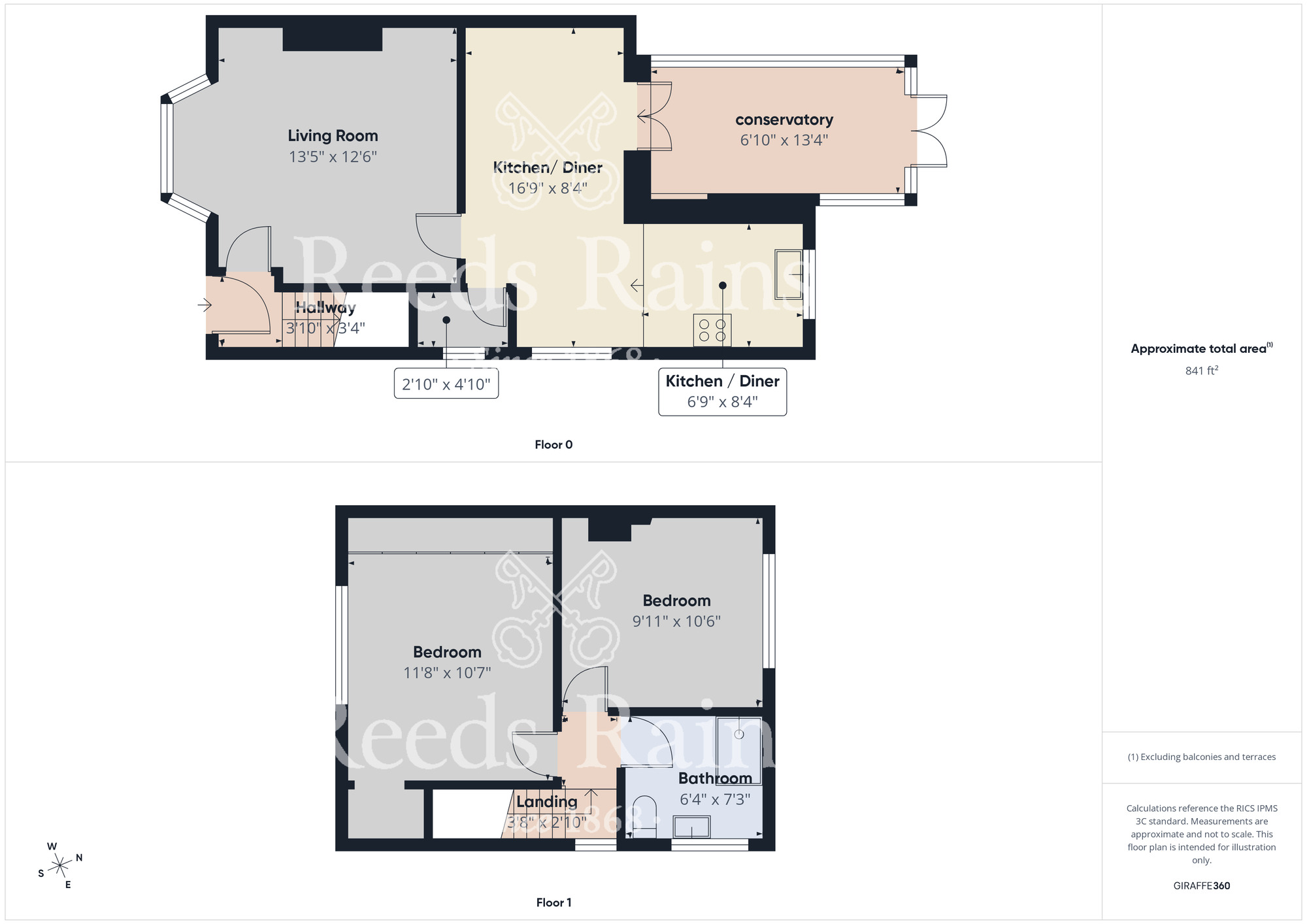 Floorplan of 2 bedroom Semi Detached House for sale, Chestnut Road, Eaglescliffe, Cleveland, TS16