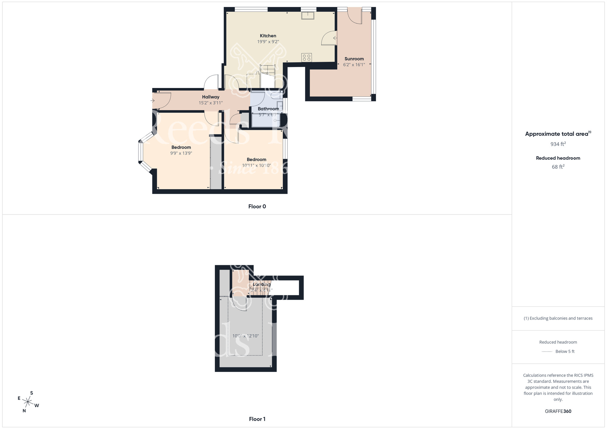 Floorplan of 3 bedroom Detached Bungalow for sale, Durham Road, Stockton-on-Tees, Durham, TS19