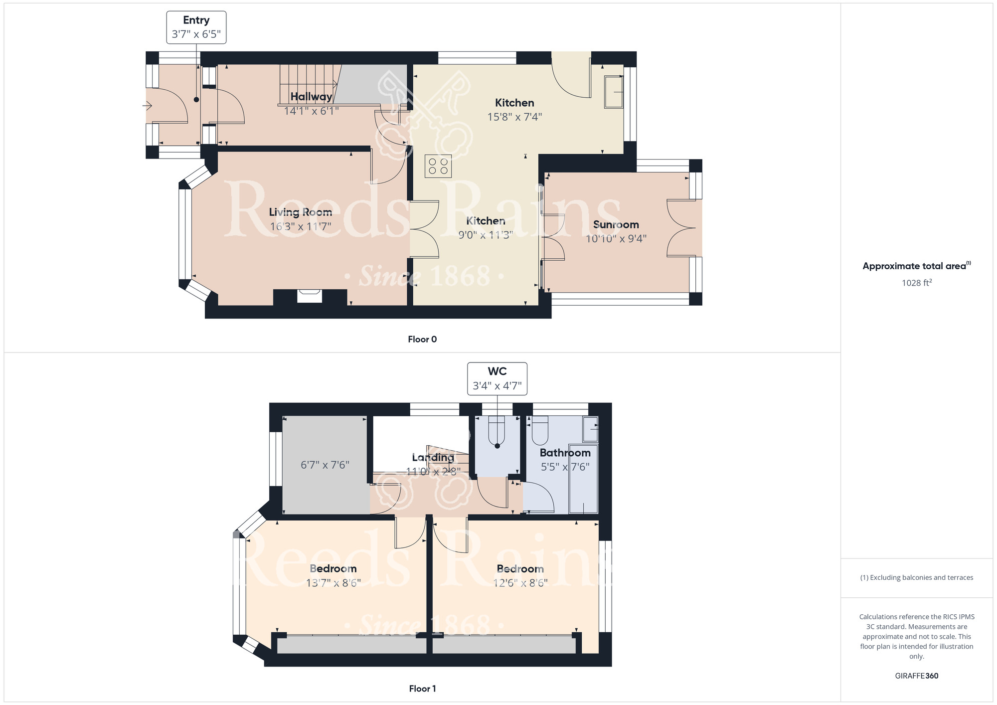 Floorplan of 3 bedroom Semi Detached House for sale, Rimswell Road, Stockton-on-Tees, Durham, TS19