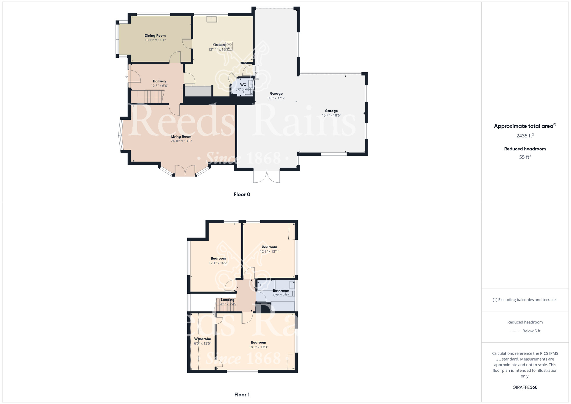 Floorplan of 3 bedroom Detached House for sale, Green Vale Grove, Stockton-on-Tees, Durham, TS19