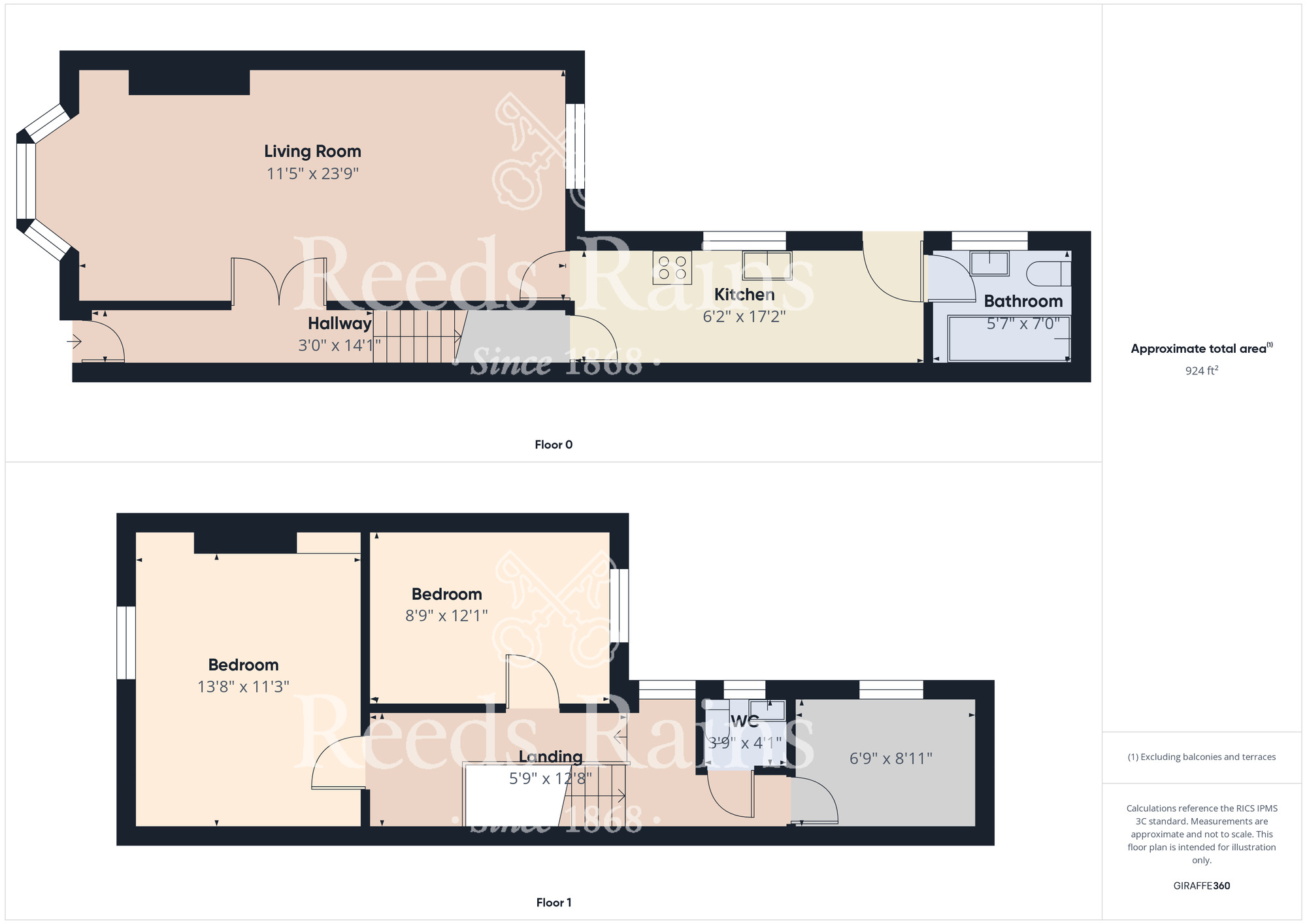 Floorplan of 3 bedroom Mid Terrace House for sale, Edwards Street, Stockton-on-Tees, Durham, TS18