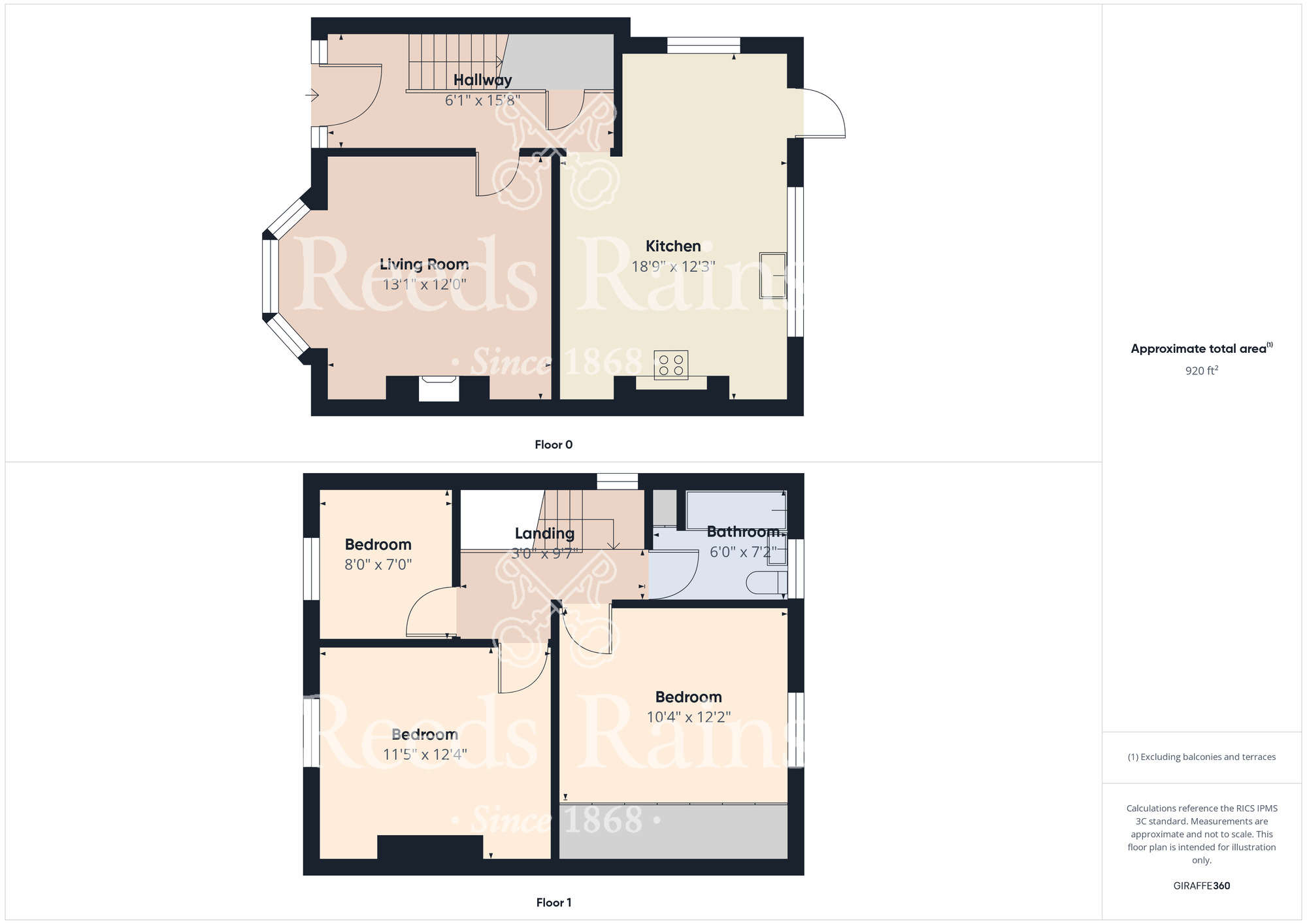 Floorplan of 3 bedroom Semi Detached House for sale, Grange Avenue, Stockton-on-Tees, Durham, TS18