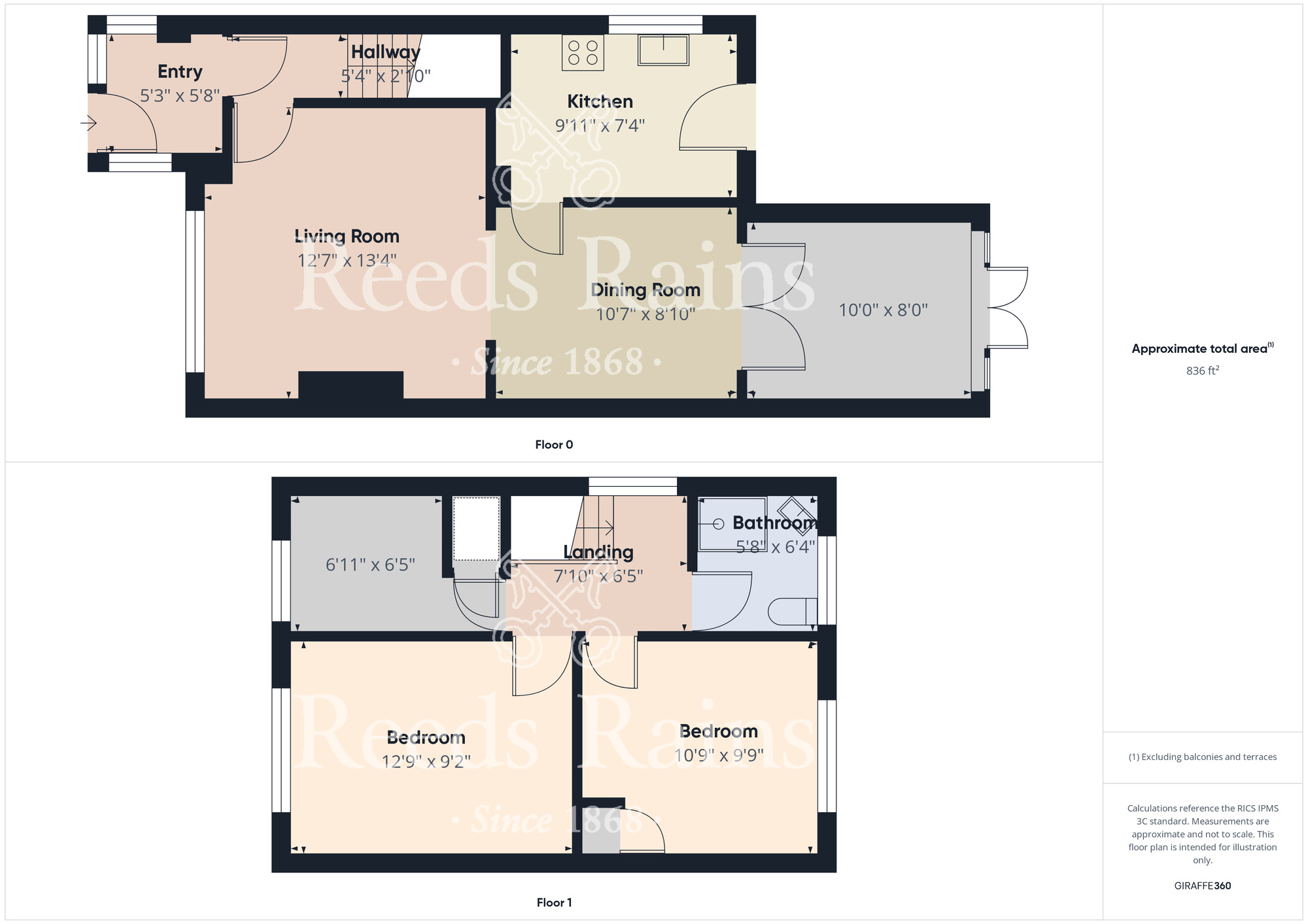 Floorplan of 3 bedroom Semi Detached House for sale, Birkdale Road, Stockton-on-Tees, Durham, TS18