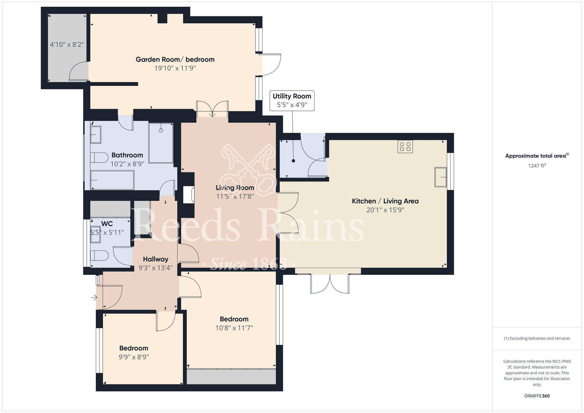 Floorplan of 2 bedroom Detached Bungalow for sale, Burnside Grove, Stockton-on-Tees, Durham, TS18