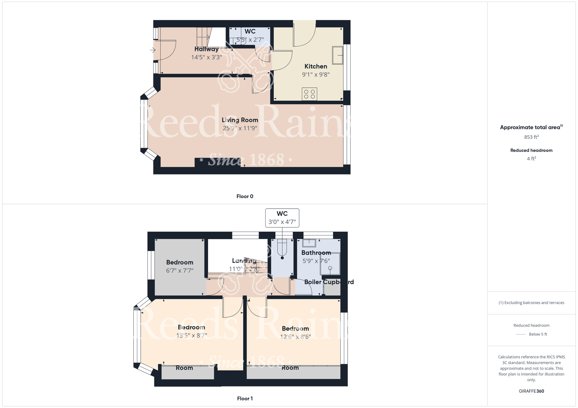 Floorplan of 3 bedroom Semi Detached House for sale, Rimswell Road, Stockton-on-Tees, Durham, TS19