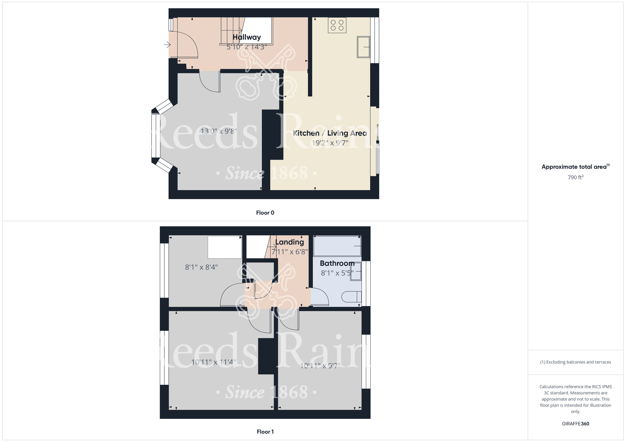 Floorplan of 3 bedroom Semi Detached House to rent, South Road, Stockton-on-Tees, Durham, TS20