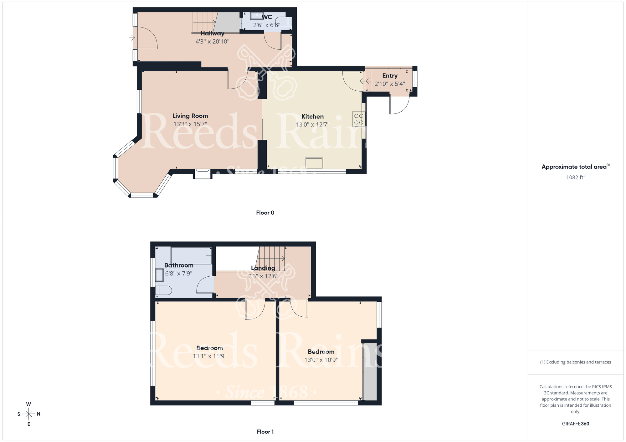 Floorplan of 2 bedroom Semi Detached House for sale, Marshall Grove, Stockton-on-Tees, Durham, TS18