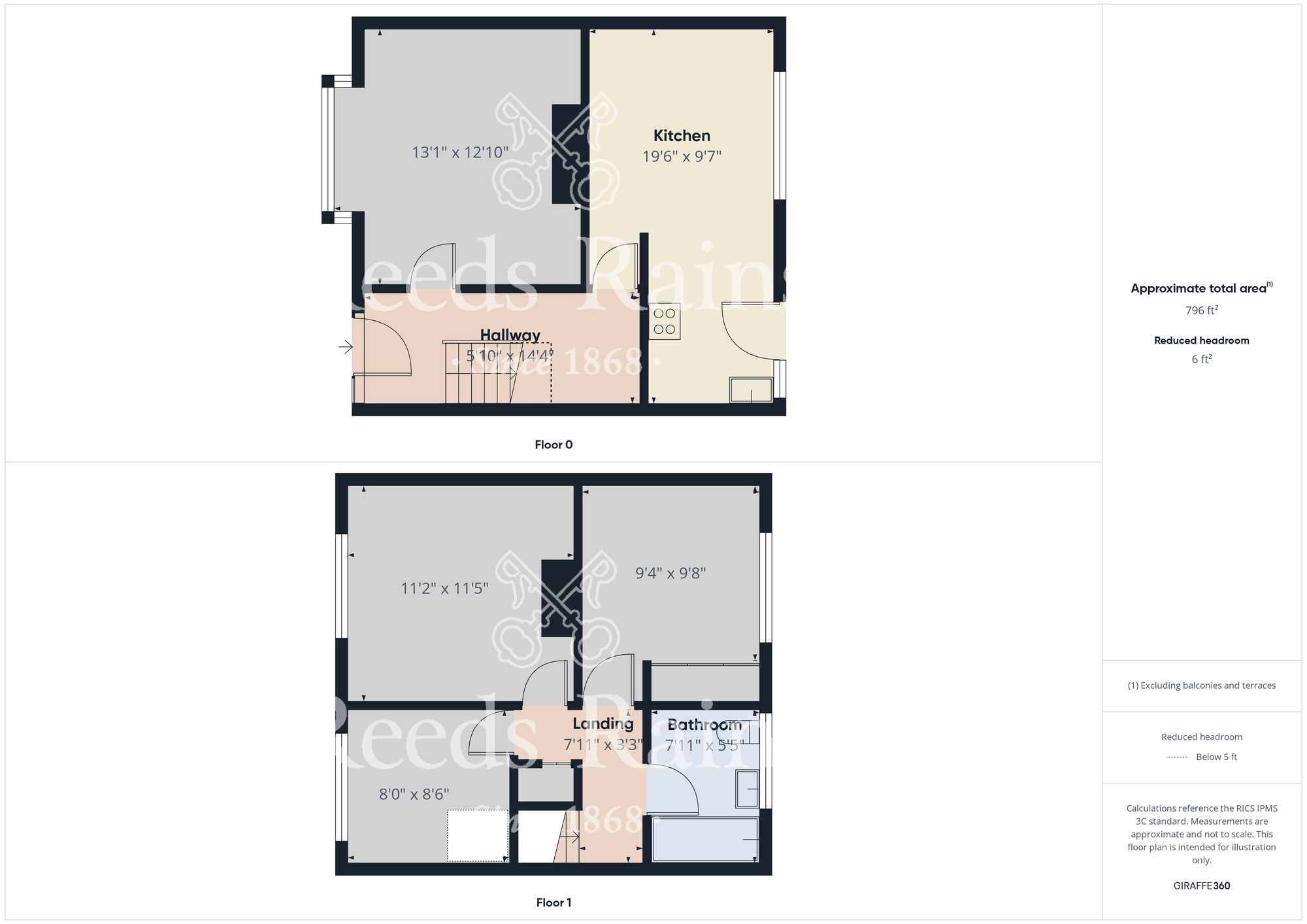 Floorplan of 3 bedroom Mid Terrace House for sale, Westerton Green, Stockton-on-Tees, Durham, TS19