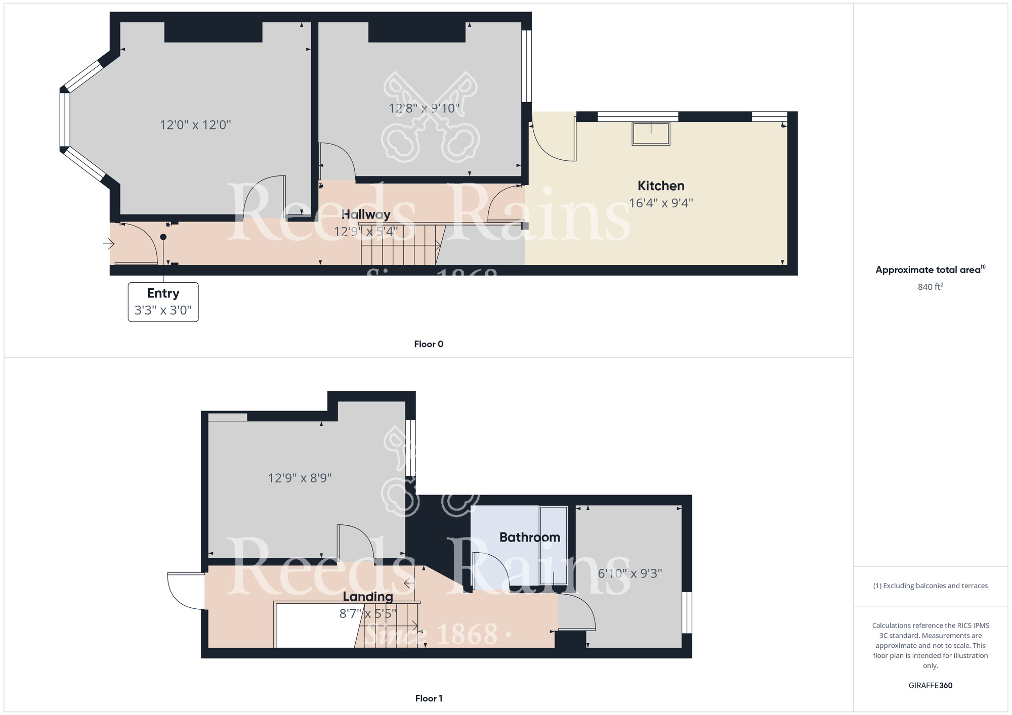 Floorplan of 3 bedroom Mid Terrace House for sale, Oxford Road, Thornaby, Durham, TS17
