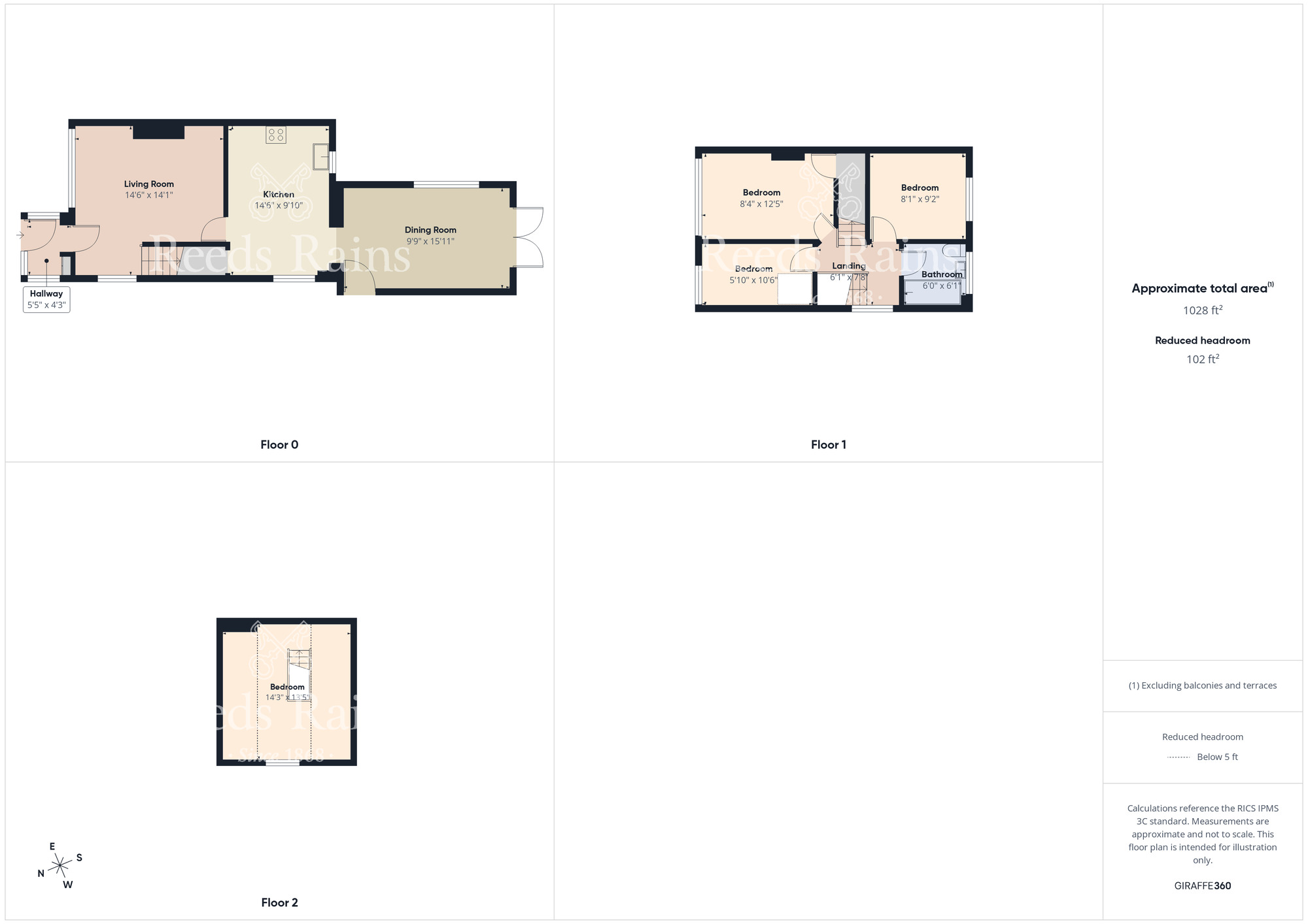 Floorplan of 3 bedroom Semi Detached House for sale, Marske Lane, Stockton-on-Tees, Durham, TS19