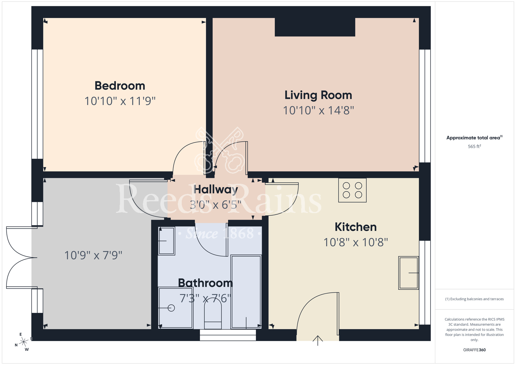 Floorplan of 2 bedroom Semi Detached Bungalow for sale, Liverton Crescent, Thornaby, Durham, TS17