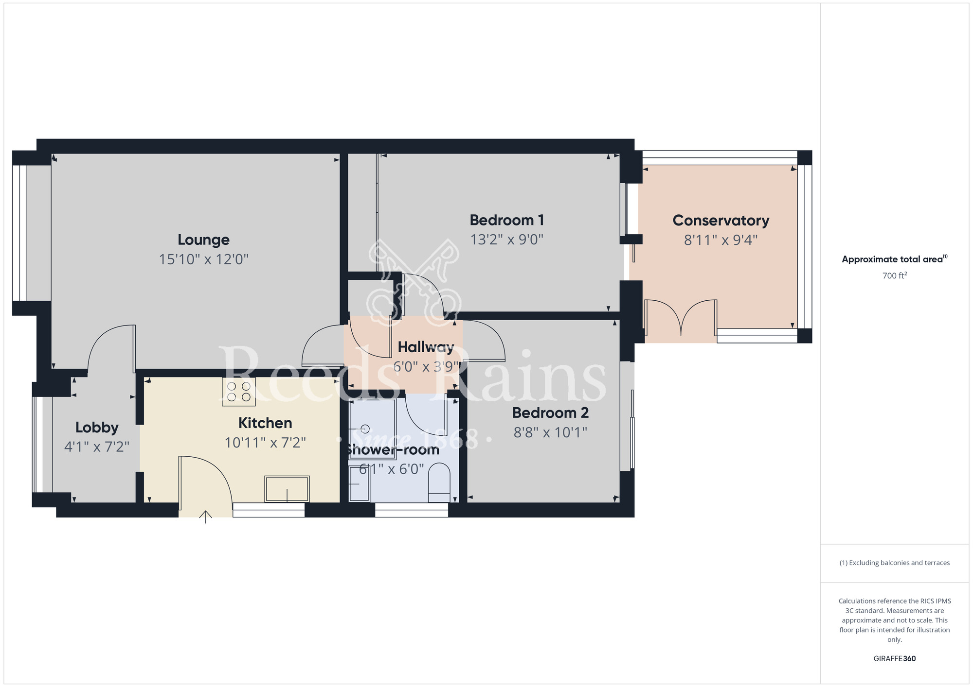 Floorplan of 2 bedroom Detached Bungalow for sale, Welbury Close, Stockton-on-Tees, Durham, TS18