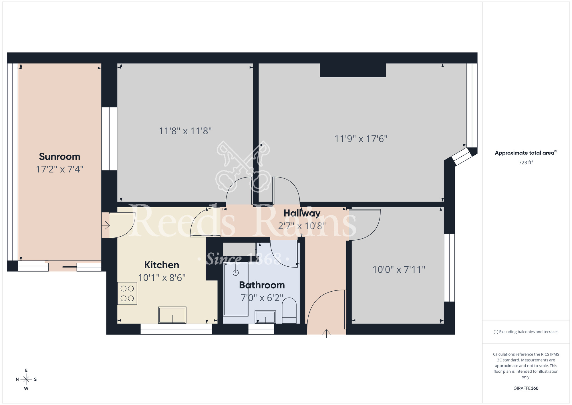 Floorplan of 2 bedroom Semi Detached Bungalow for sale, Shannon Crescent, Stockton-on-Tees, Durham, TS19