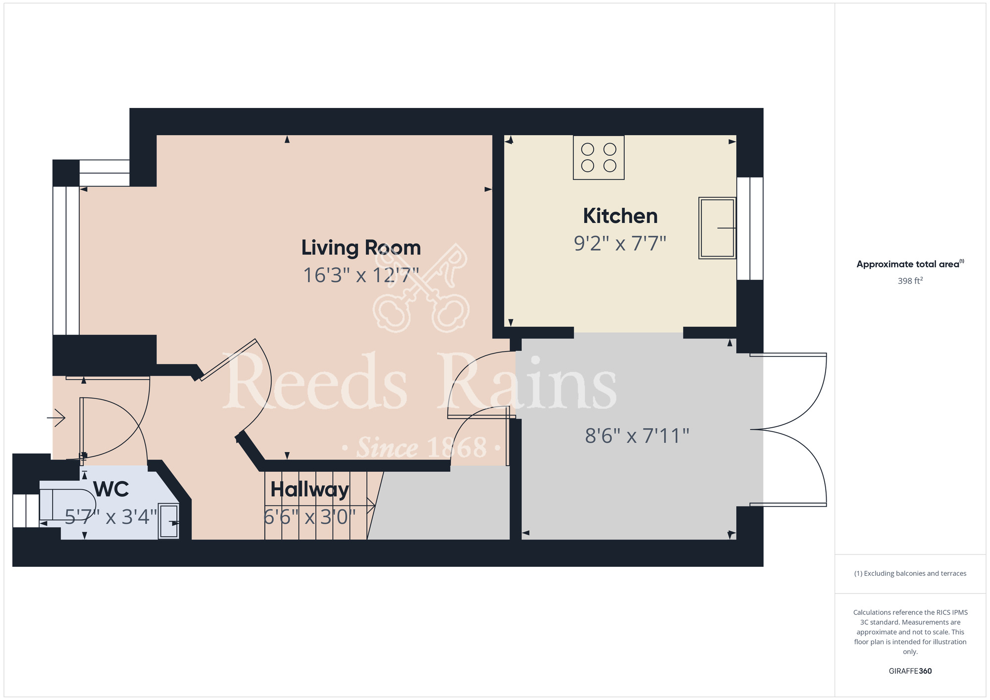 Floorplan of 3 bedroom Semi Detached House for sale, Timothy Court, Stockton-on-Tees, Durham, TS18