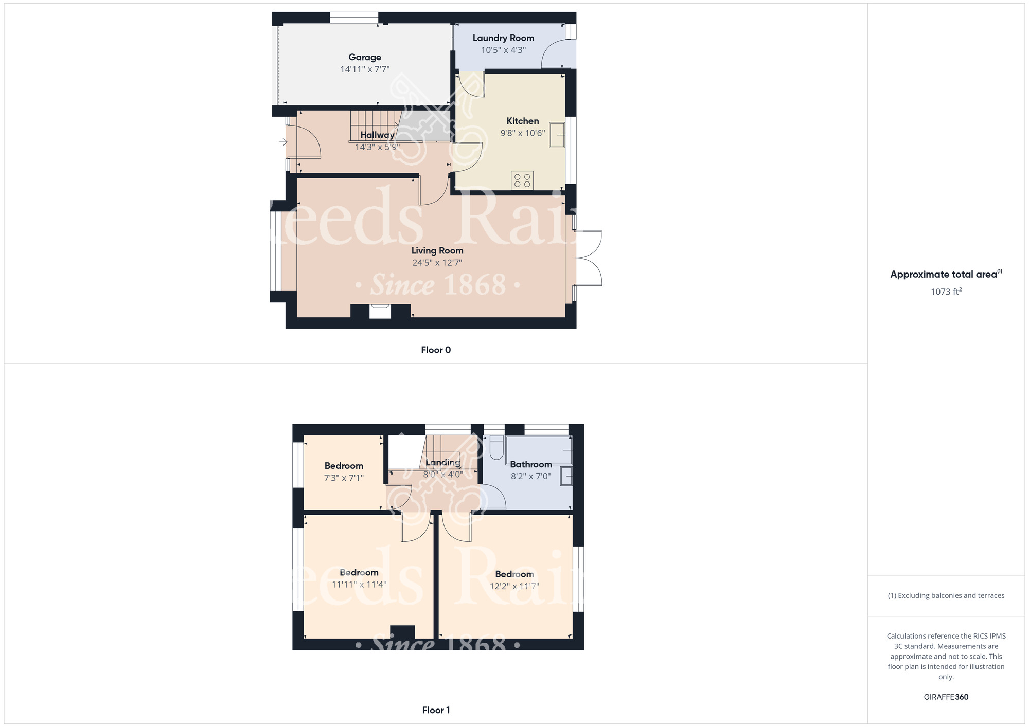 Floorplan of 3 bedroom Semi Detached House for sale, Moulton Grove, Stockton-on-Tees, Durham, TS19