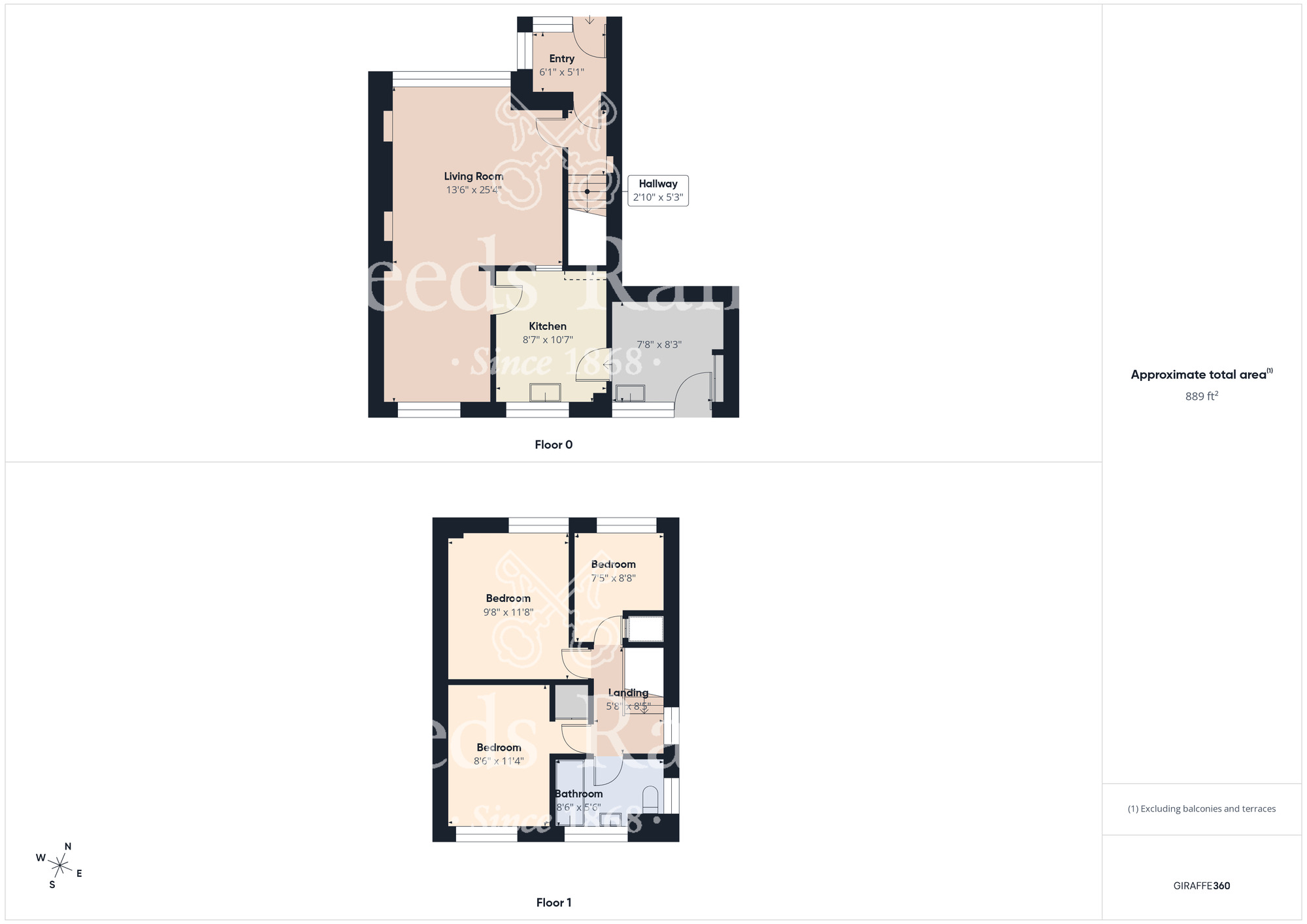 Floorplan of 3 bedroom Semi Detached House for sale, Battersby Close, Yarm, Durham, TS15