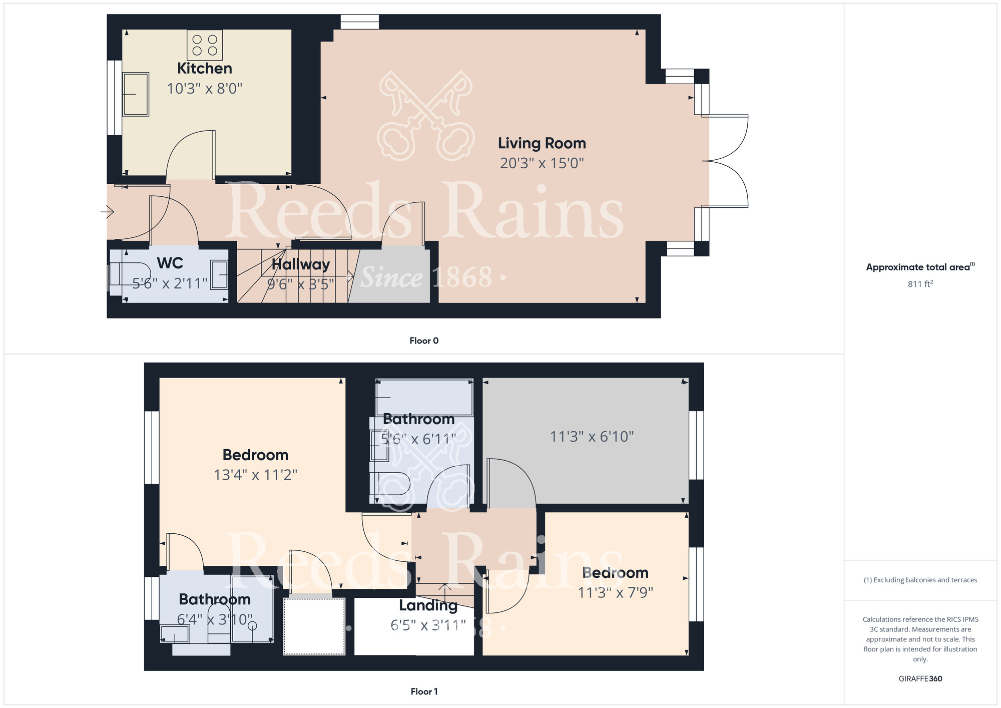 Floorplan of 3 bedroom Semi Detached House for sale, Greenfield Way, Durham, TS19