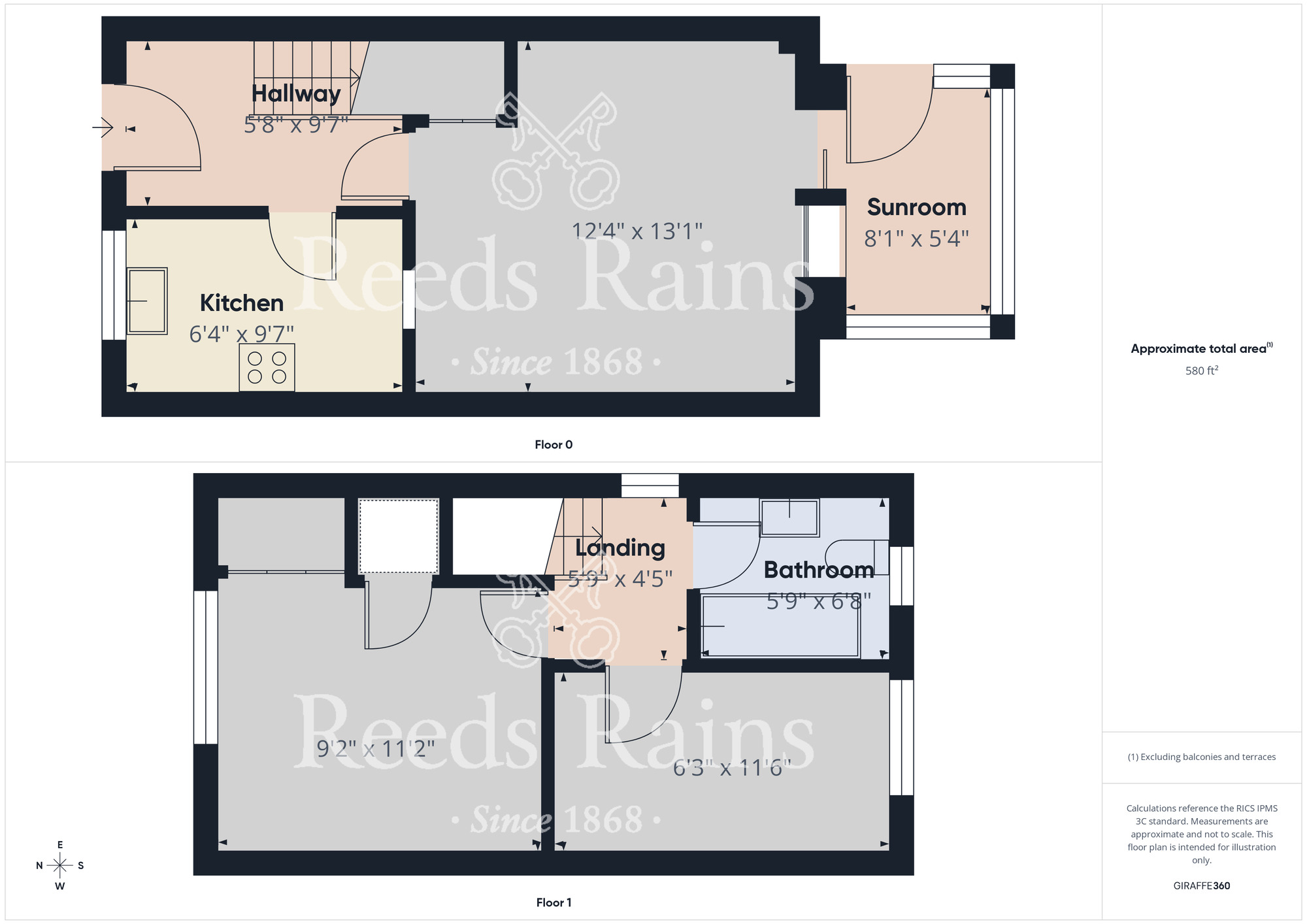 Floorplan of 2 bedroom End Terrace House for sale, Egerton Close, Stockton-on-Tees, Durham, TS20