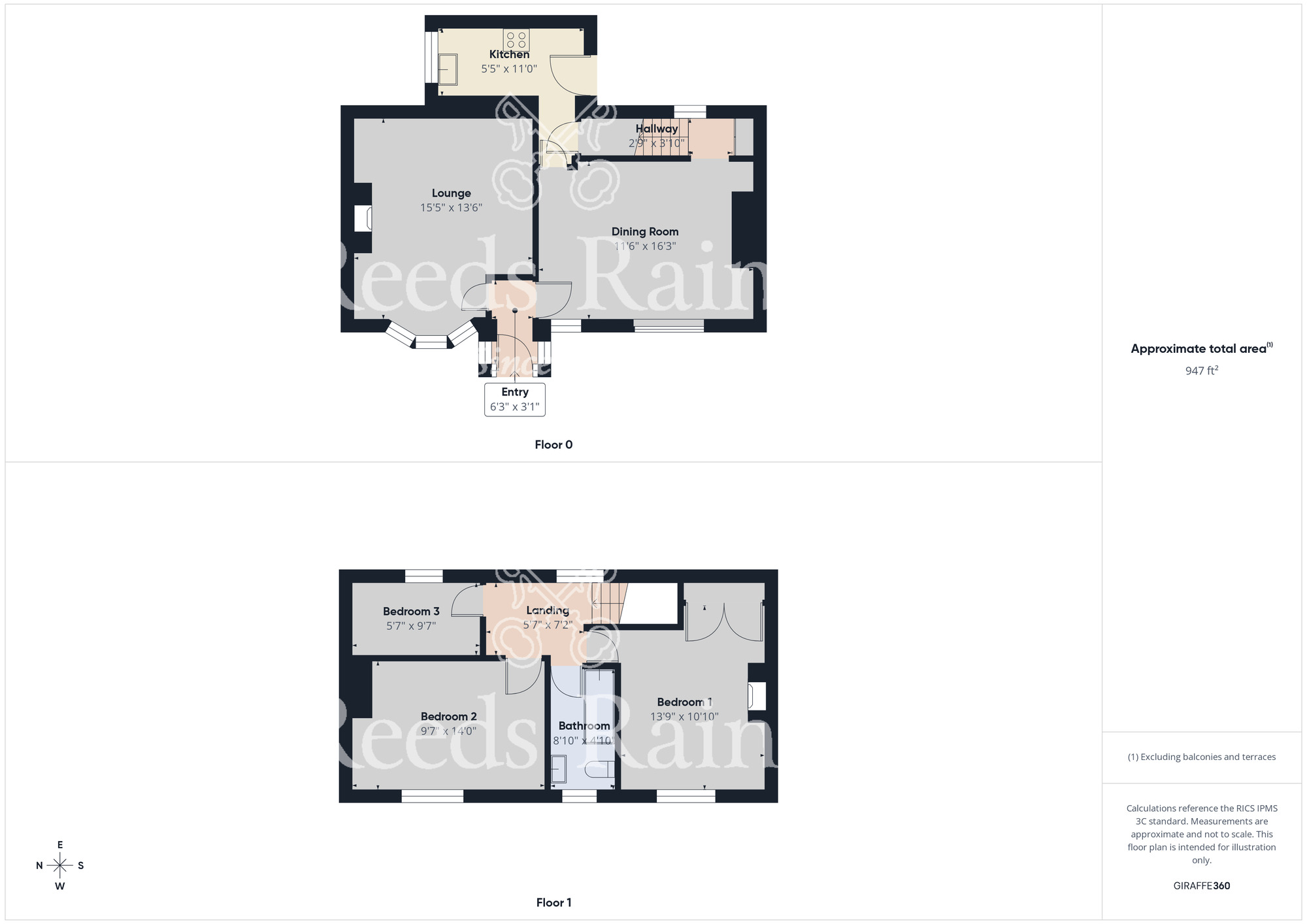 Floorplan of 3 bedroom Semi Detached House for sale, Imperial Avenue, Norton, Durham, TS20