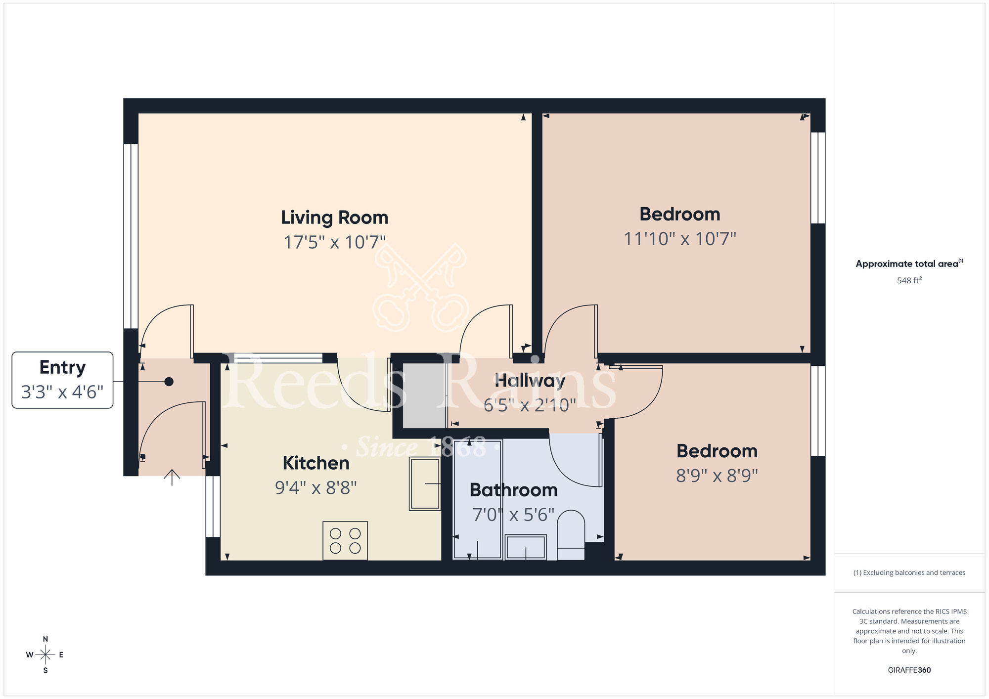 Floorplan of 2 bedroom Flat to rent, Premier Parade, Stockton-on-Tees, Durham, TS19