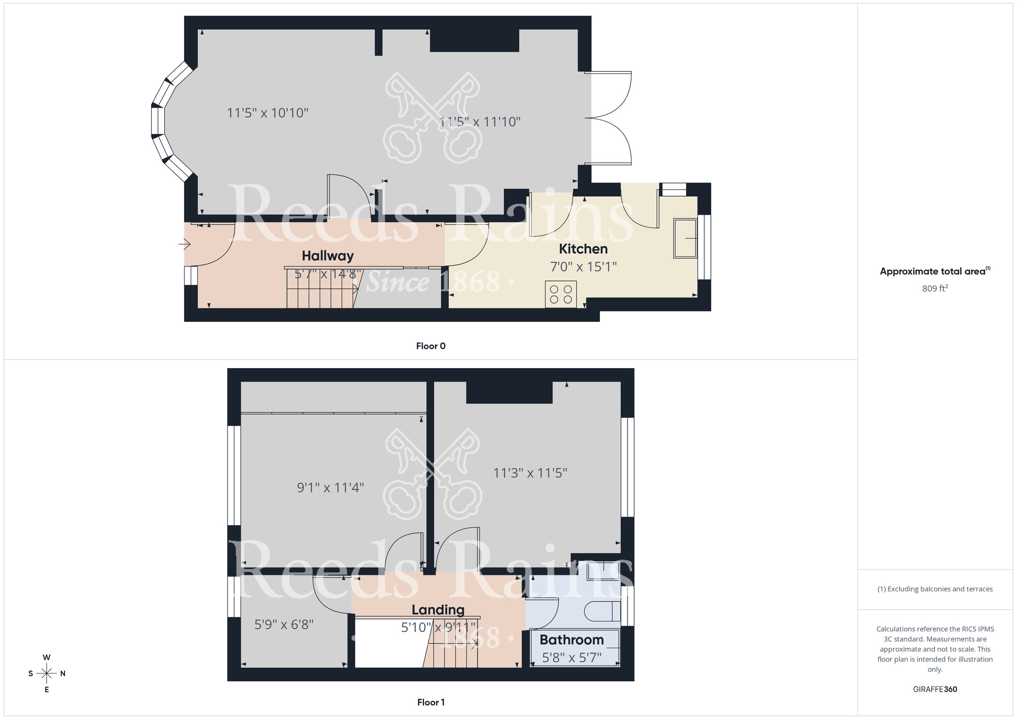 Floorplan of 3 bedroom Semi Detached House for sale, Loweswater Crescent, Stockton-on-Tees, Durham, TS18