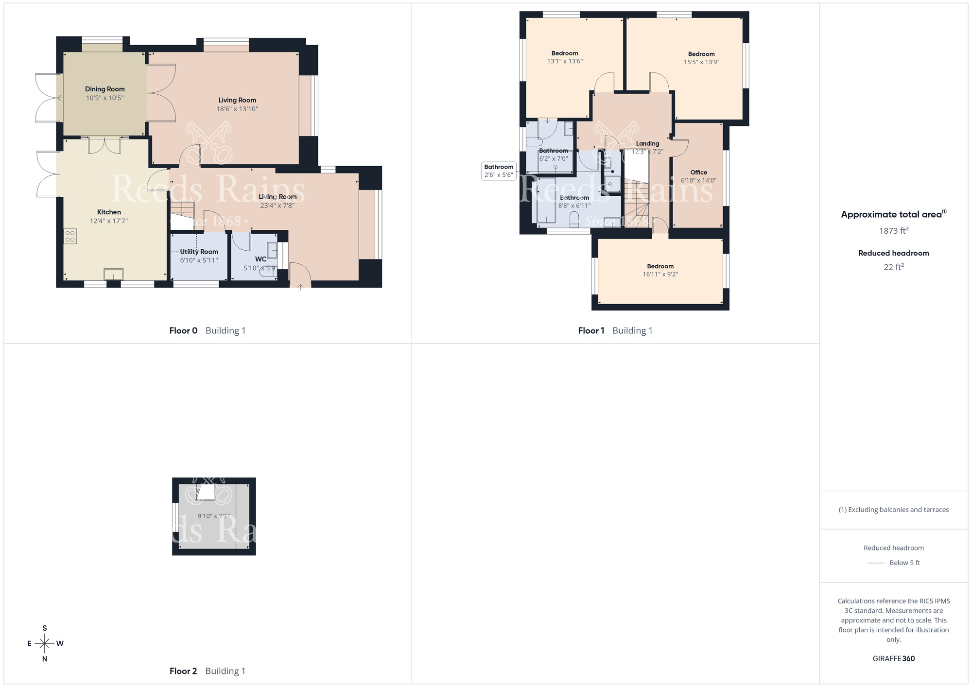 Floorplan of 4 bedroom Detached House for sale, Kintyre Drive, Thornaby, Durham, TS17