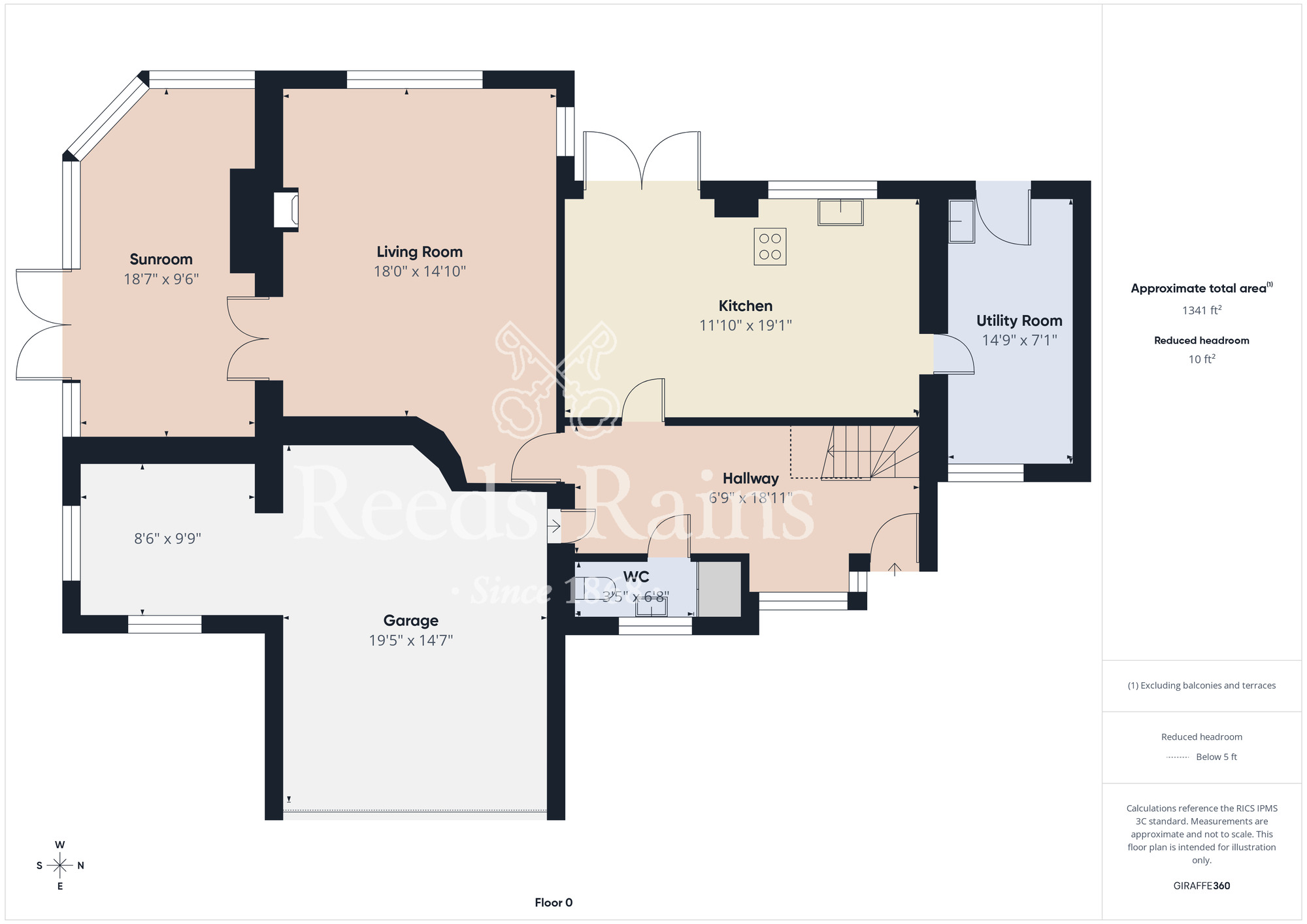 Floorplan of 4 bedroom Detached House for sale, Mainside, Redmarshall, Durham, TS21