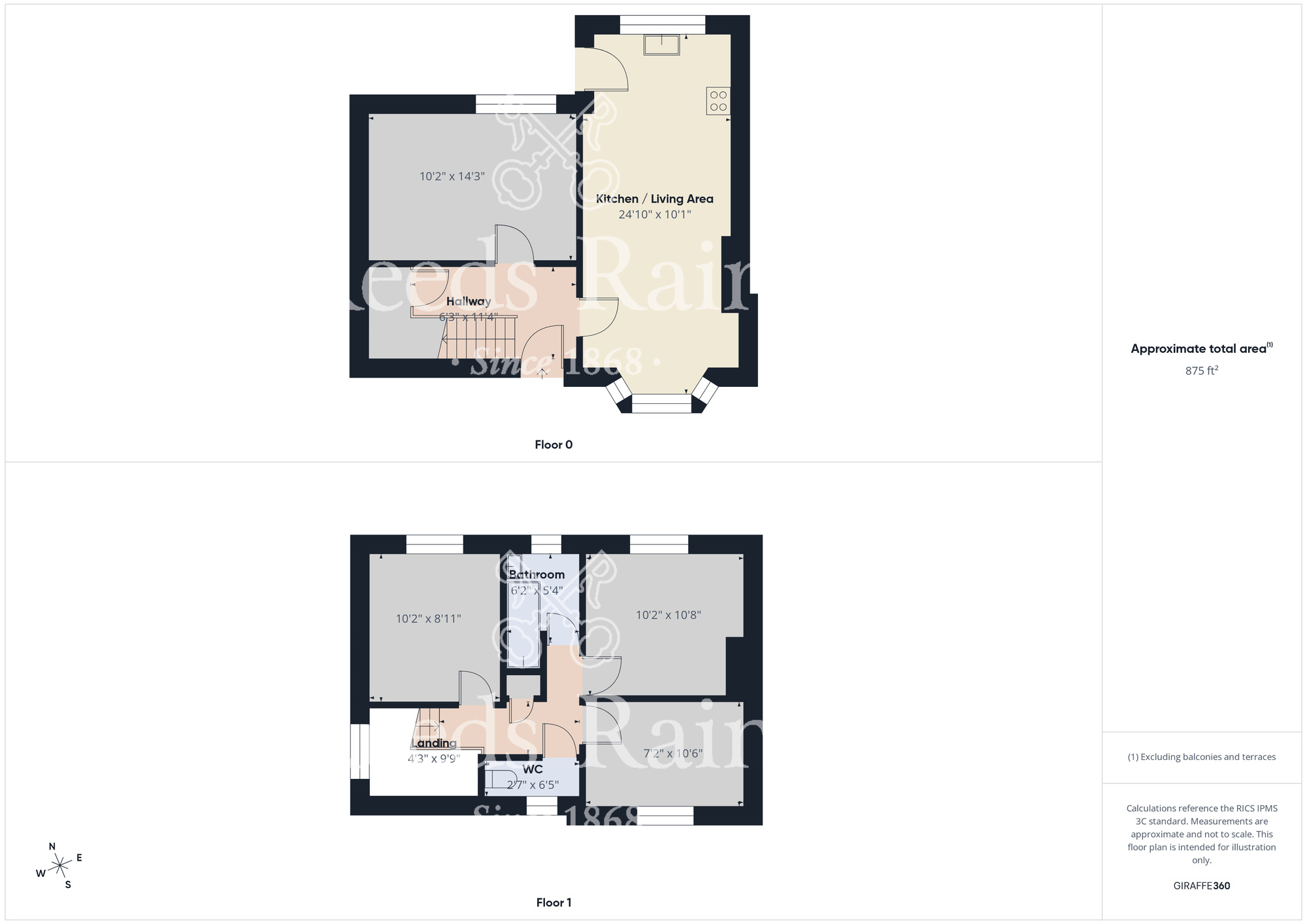Floorplan of 3 bedroom Semi Detached House for sale, Spennithorne Road, Stockton-on-Tees, Durham, TS18