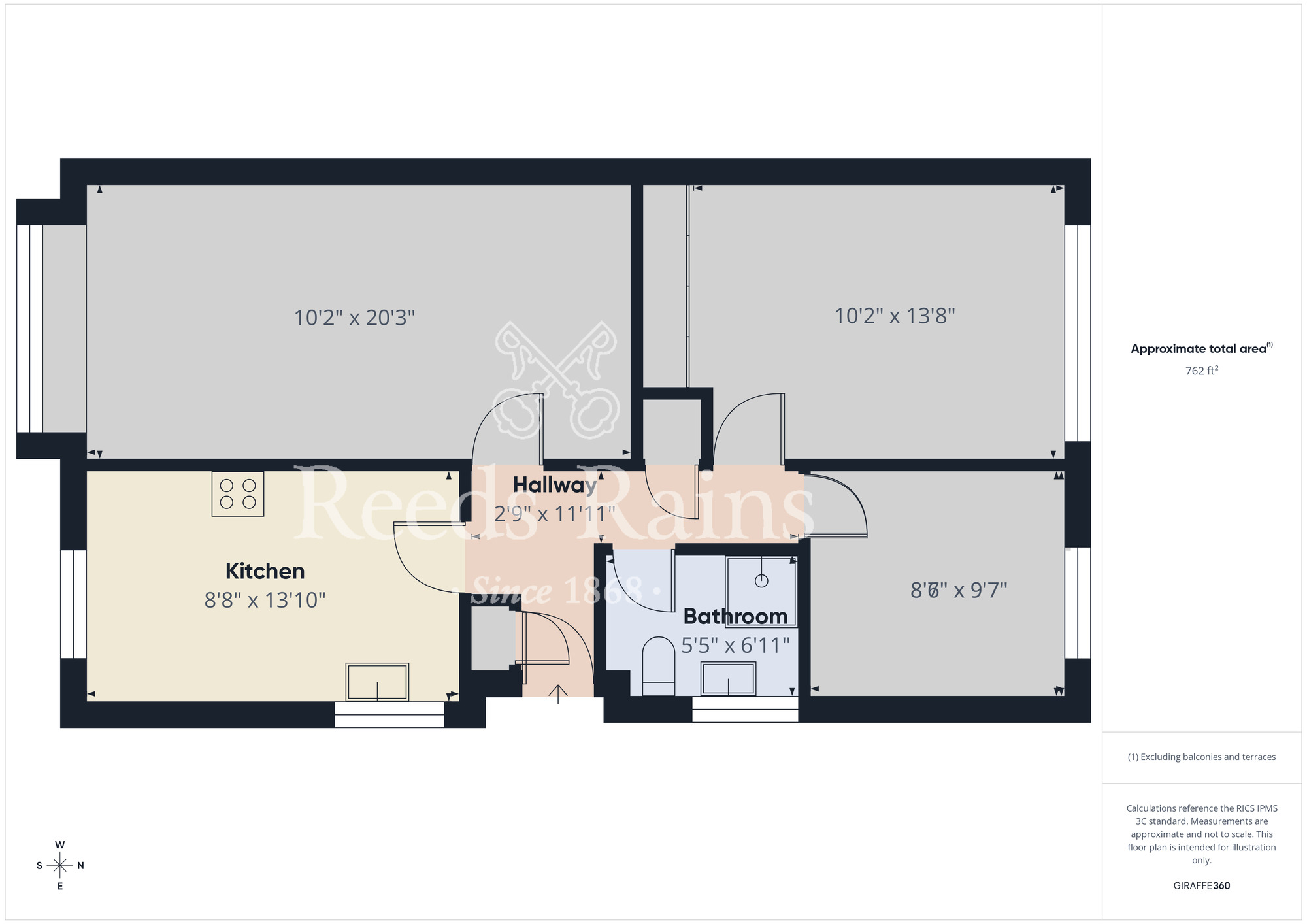 Floorplan of 2 bedroom Detached Bungalow to rent, Alford Lane, Stockton-on-Tees, Durham, TS19