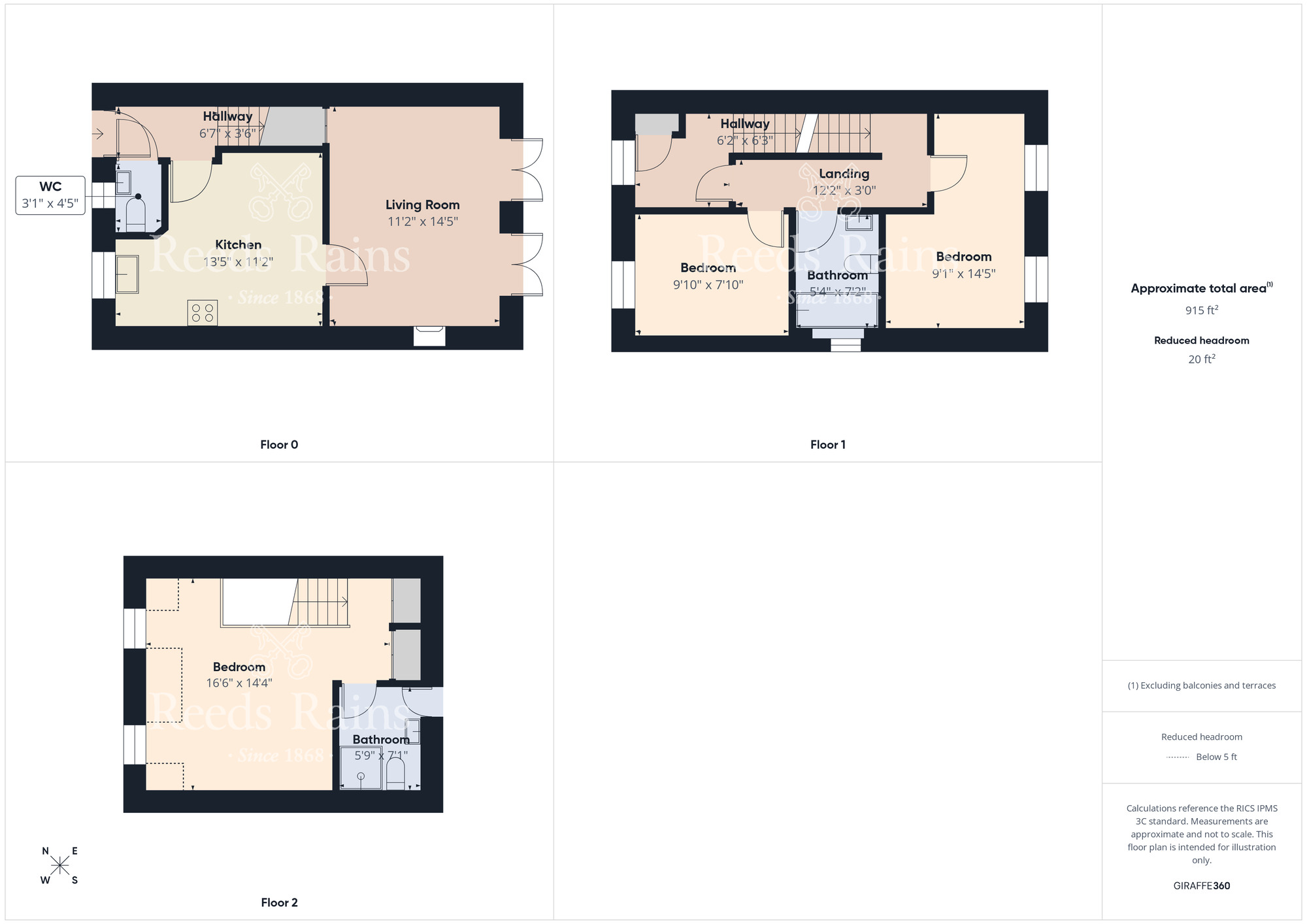 Floorplan of 3 bedroom Semi Detached House for sale, Orkney Way, Thornaby, Durham, TS17