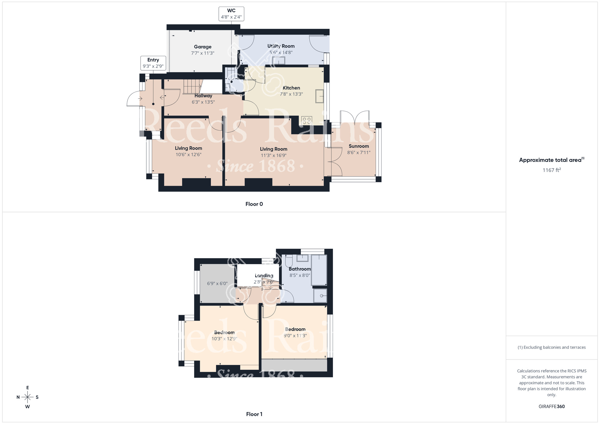 Floorplan of 3 bedroom Semi Detached House for sale, Hillcrest Avenue, Stockton-on-Tees, Durham, TS18
