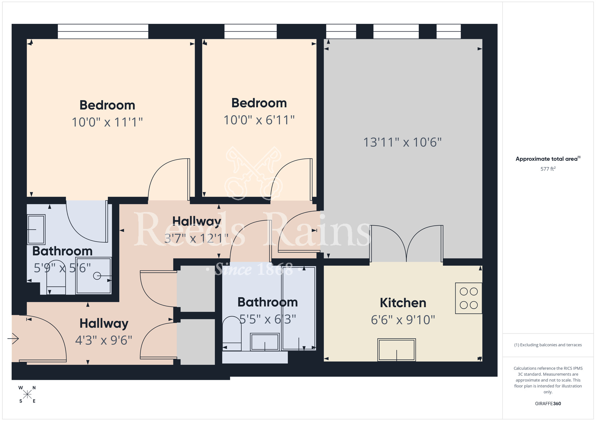 Floorplan of 2 bedroom Flat for sale, Master Road, Thornaby, Durham, TS17