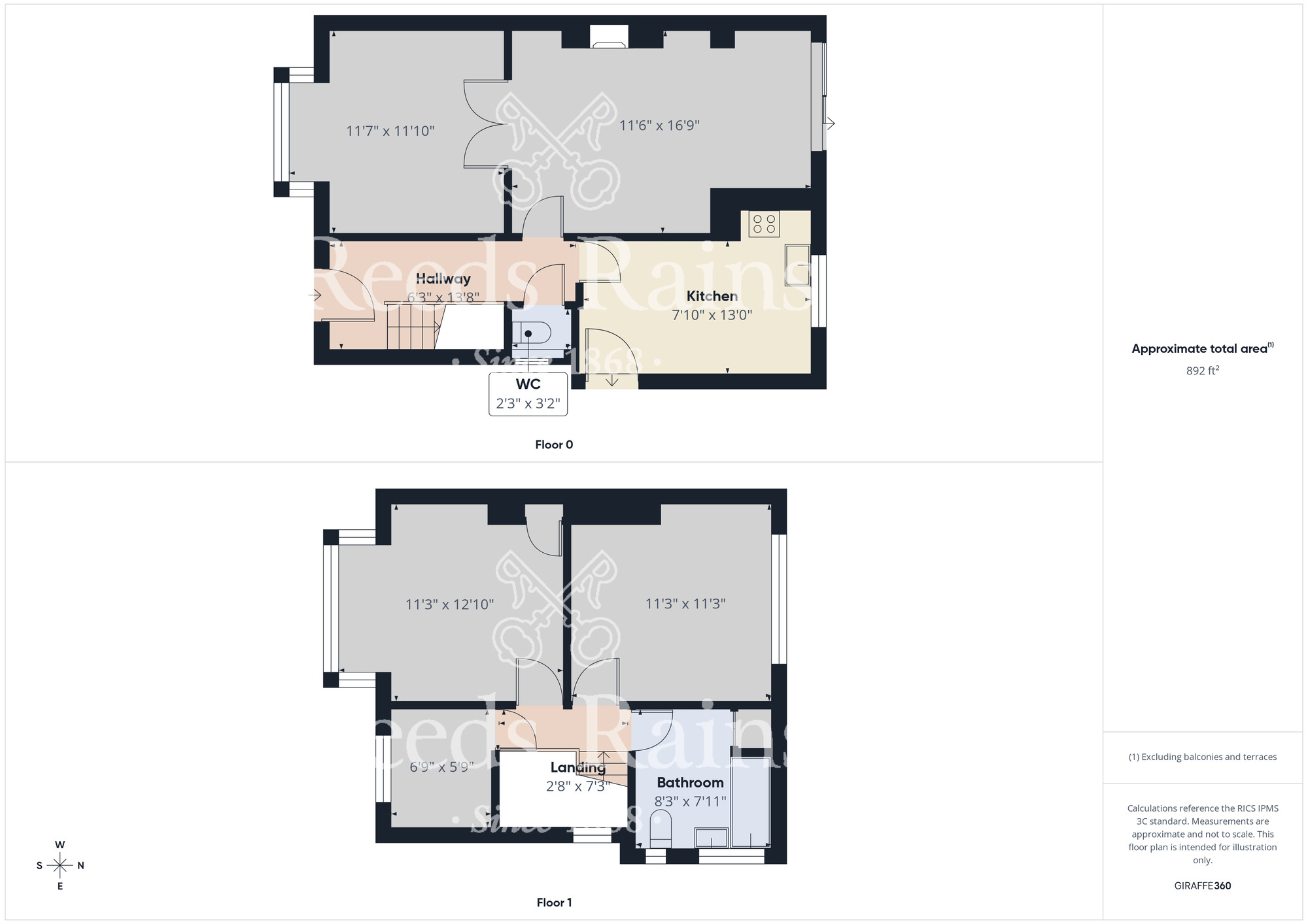 Floorplan of 3 bedroom Semi Detached House for sale, Hillcrest Avenue, Stockton-on-Tees, Durham, TS18