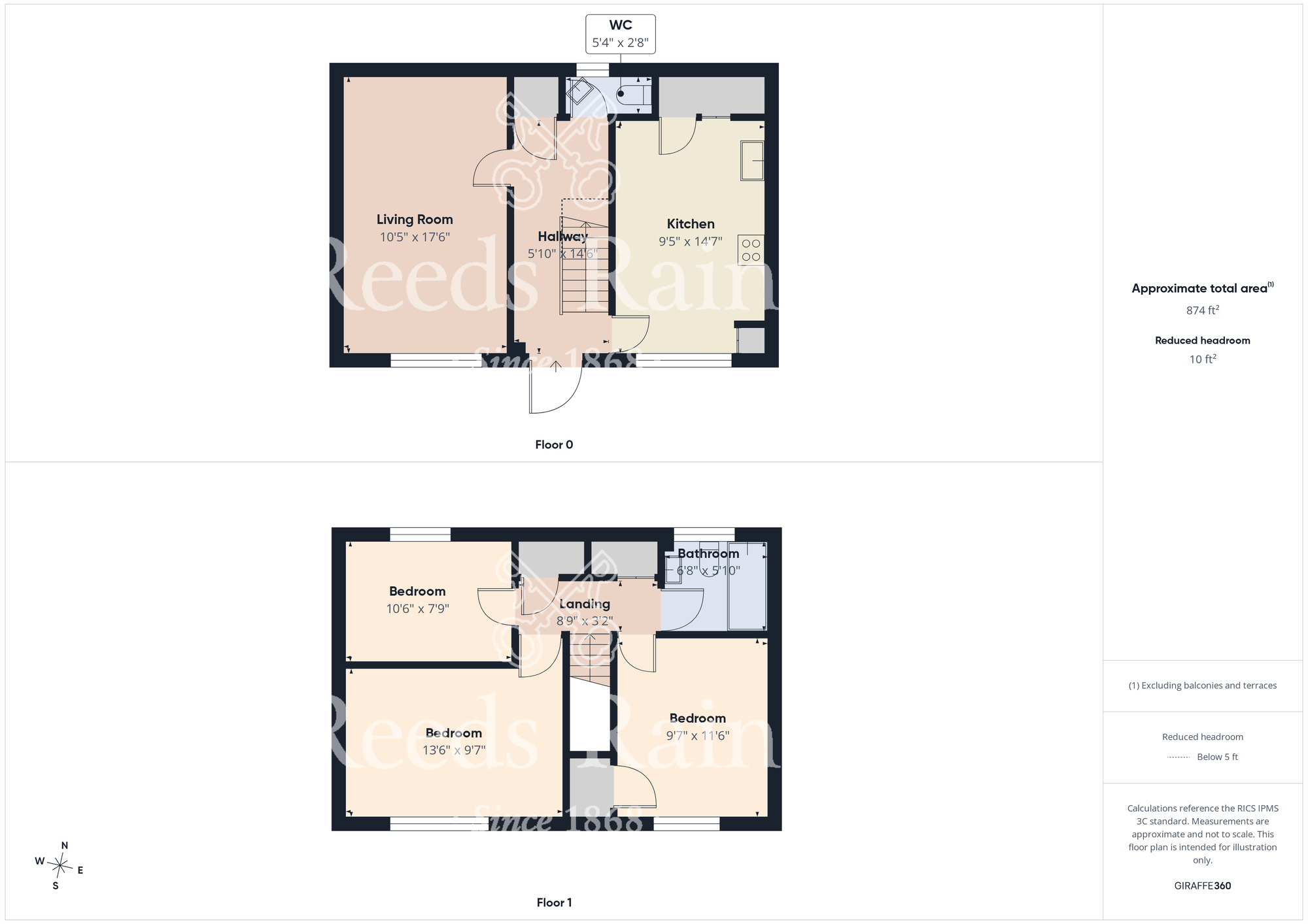 Floorplan of 3 bedroom End Terrace House for sale, Marwood Square, Stockton-on-Tees, Durham, TS19