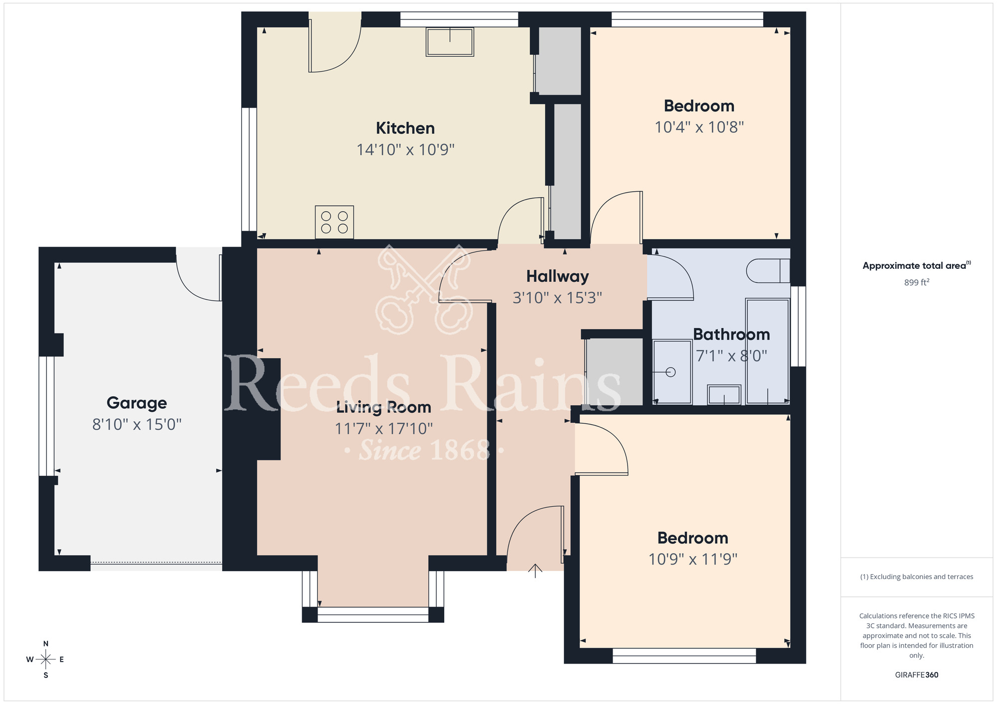 Floorplan of 2 bedroom Detached Bungalow for sale, Bromley Road, Stockton-on-Tees, Durham, TS18