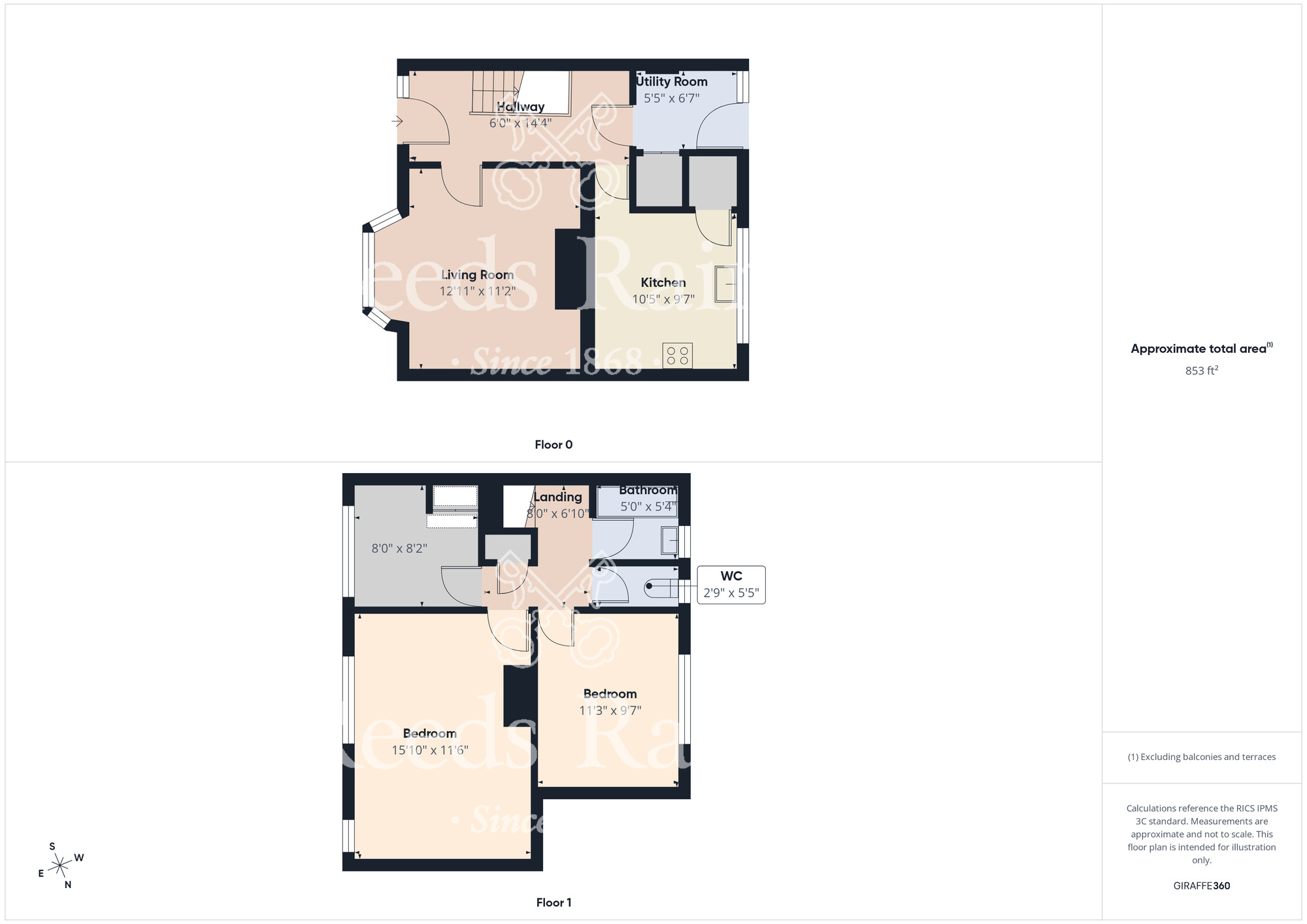 Floorplan of 3 bedroom Mid Terrace House for sale, Brookfield Road, Stockton-on-Tees, Durham, TS19