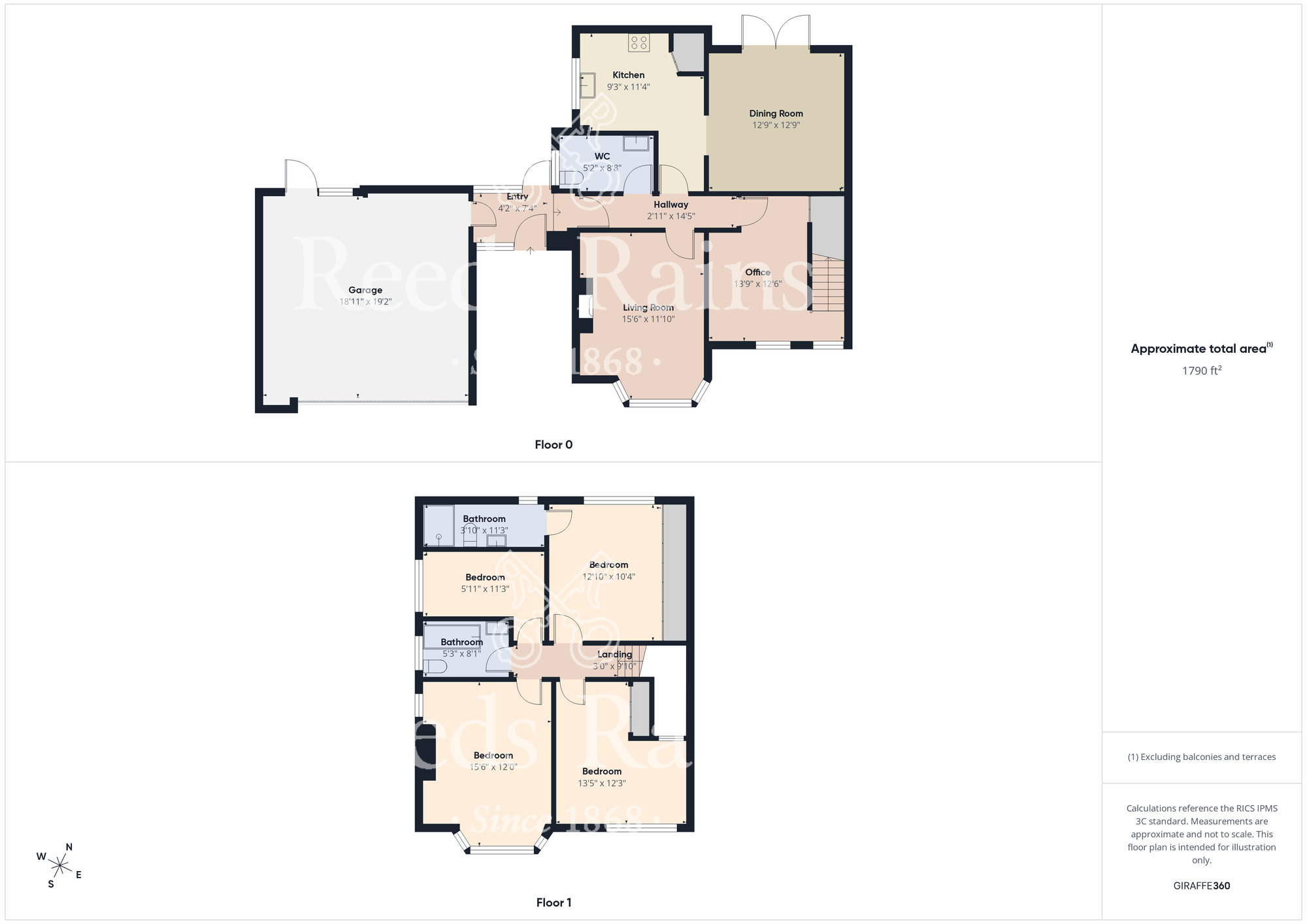 Floorplan of 4 bedroom Semi Detached House for sale, Crooks Barn Lane, Stockton-on-Tees, Durham, TS20