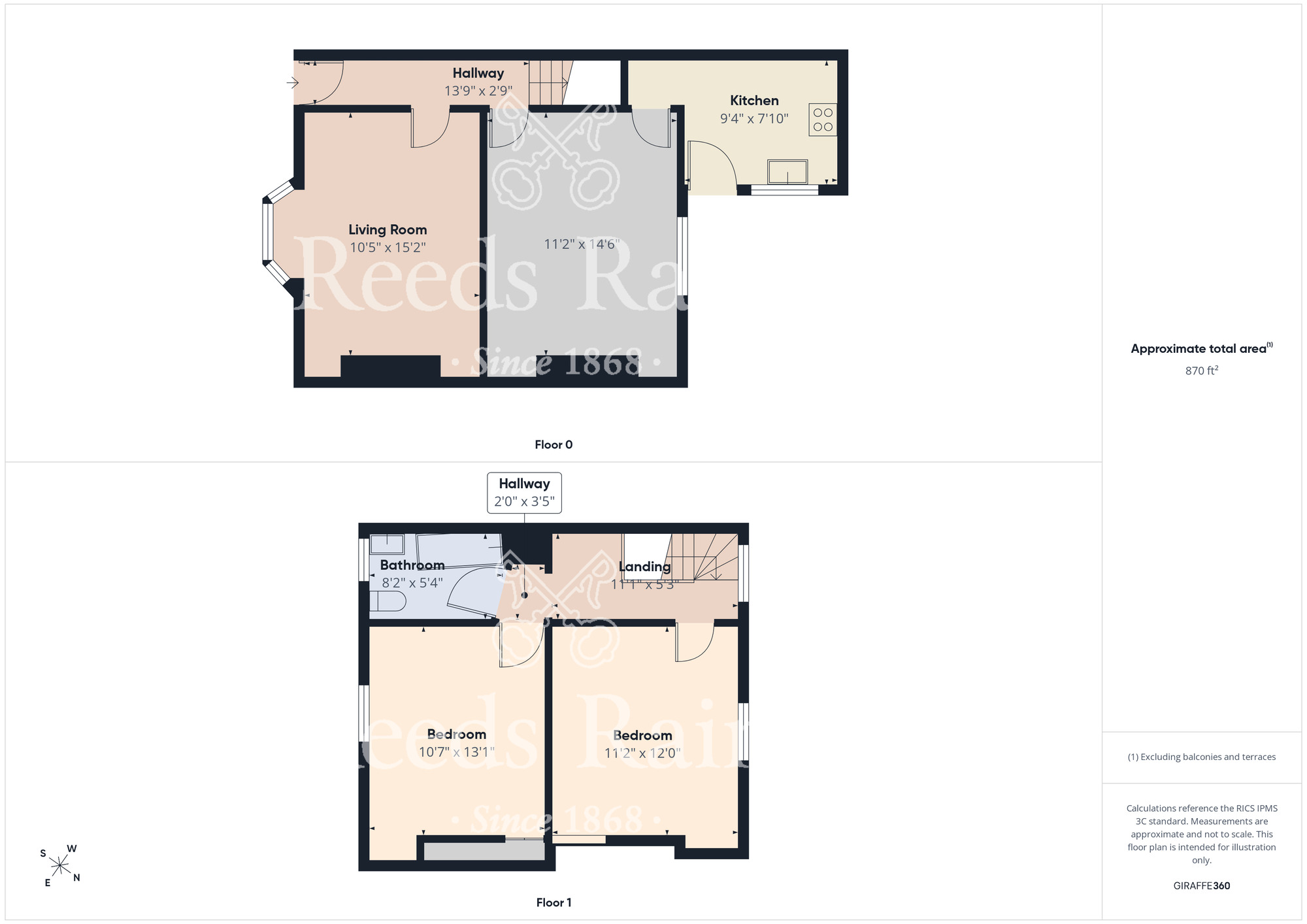 Floorplan of 2 bedroom End Terrace House for sale, Craggs Street, Stockton-on-Tees, Durham, TS19