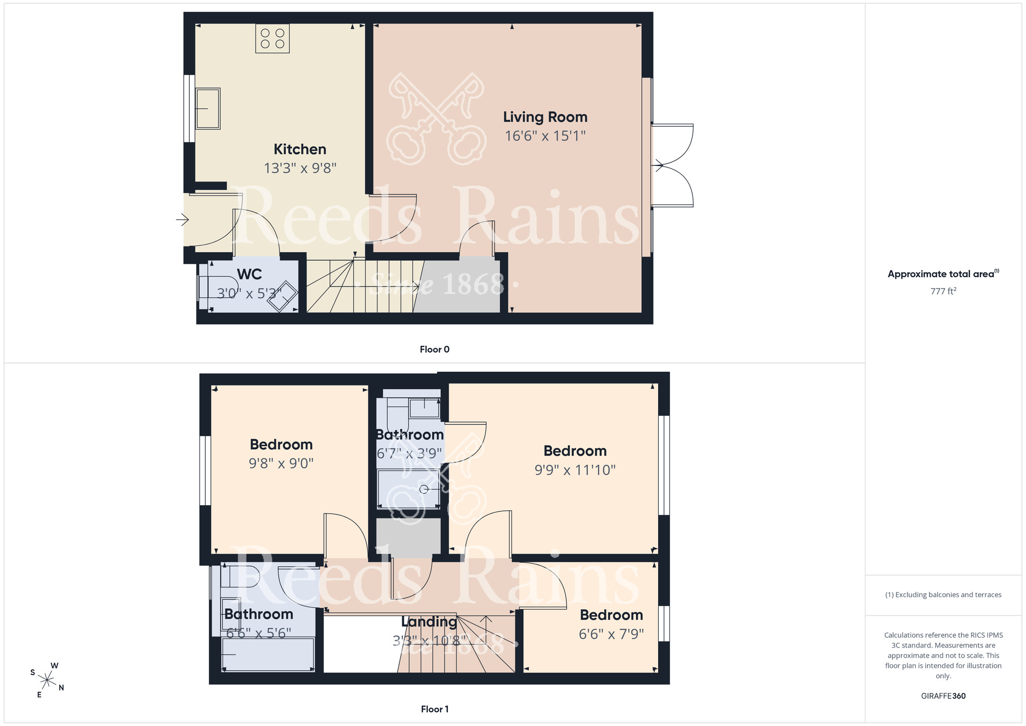 Floorplan of 3 bedroom Mid Terrace House for sale, Hydra Way, Stockton-on-Tees, Durham, TS18