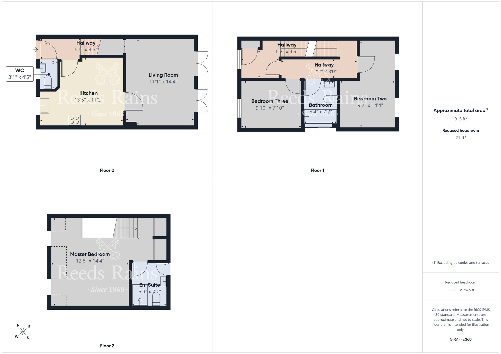 Floorplan of 3 bedroom Semi Detached House to rent, Orkney Way, Thornaby, Durham, TS17
