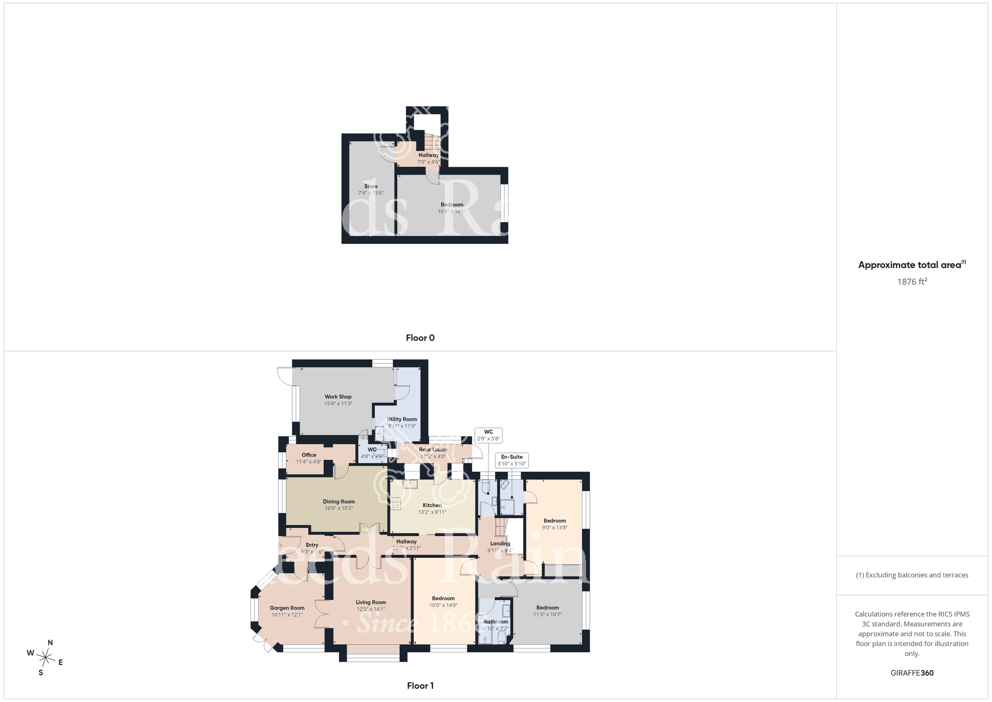 Floorplan of 4 bedroom Detached Bungalow for sale, South View, Eaglescliffe, Durham, TS16